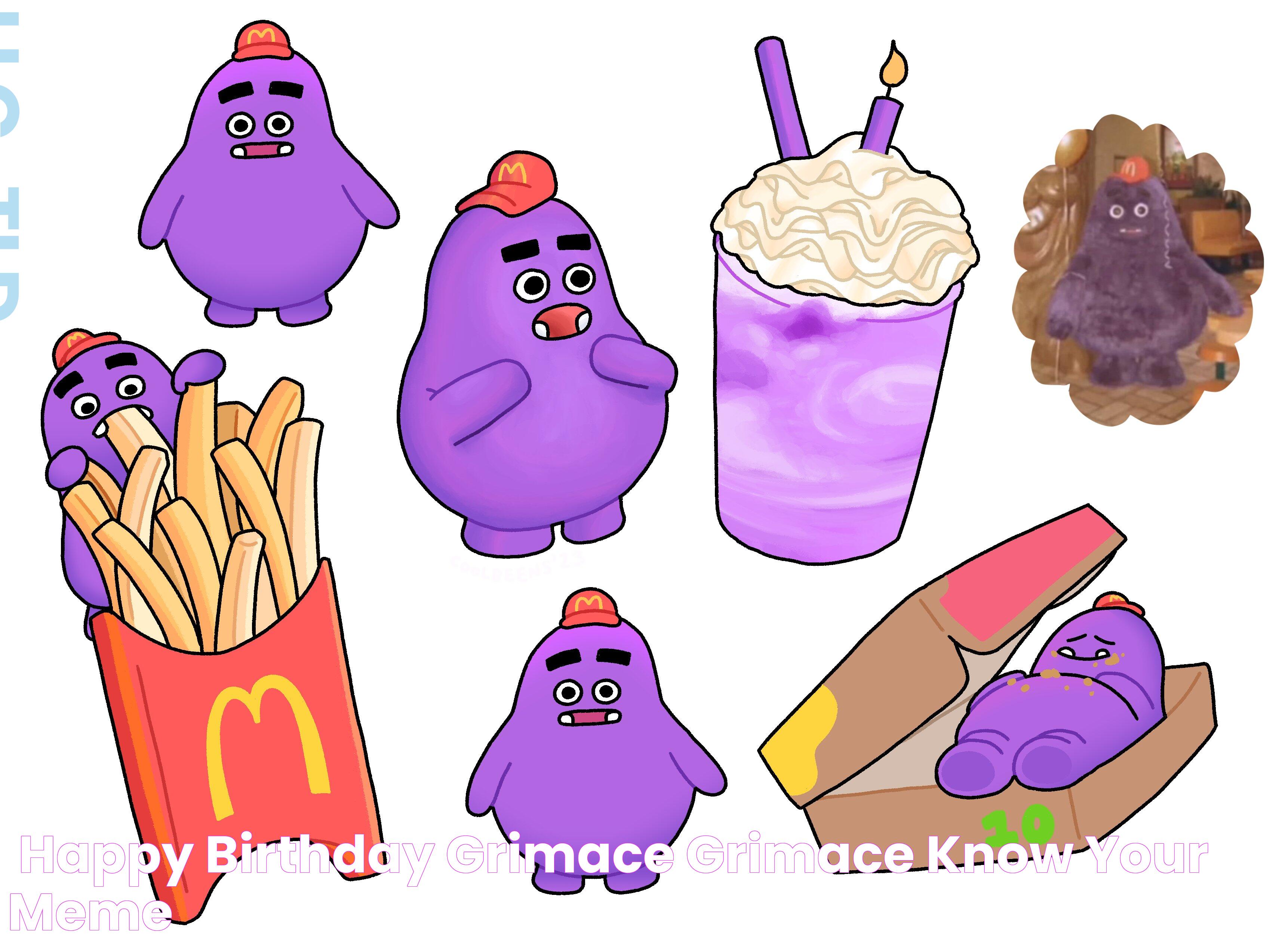 💜 HAPPY BIRTHDAY GRIMACE 🥹 💜 Grimace Know Your Meme