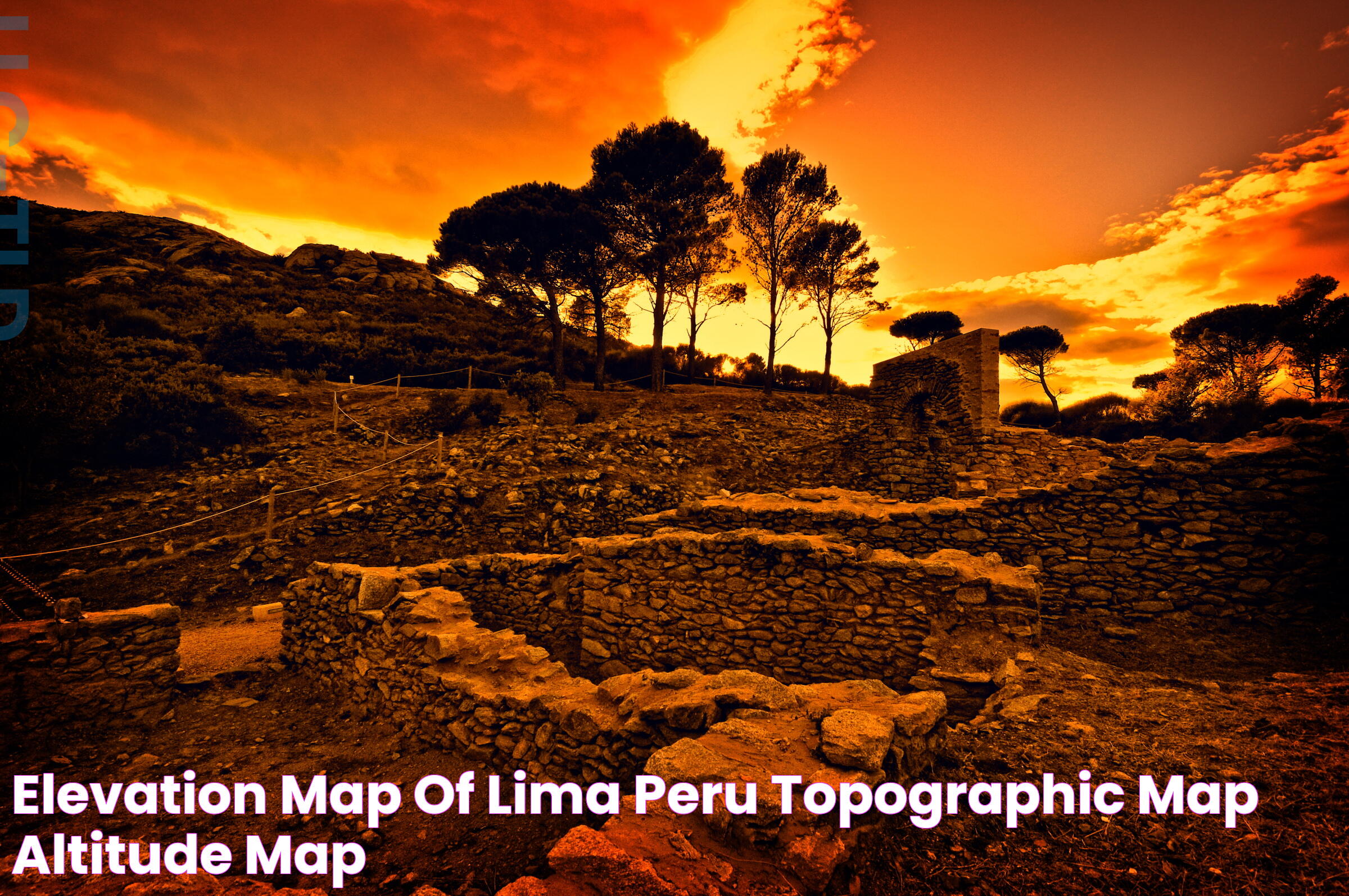 Elevation map of Lima, Peru Topographic Map Altitude Map