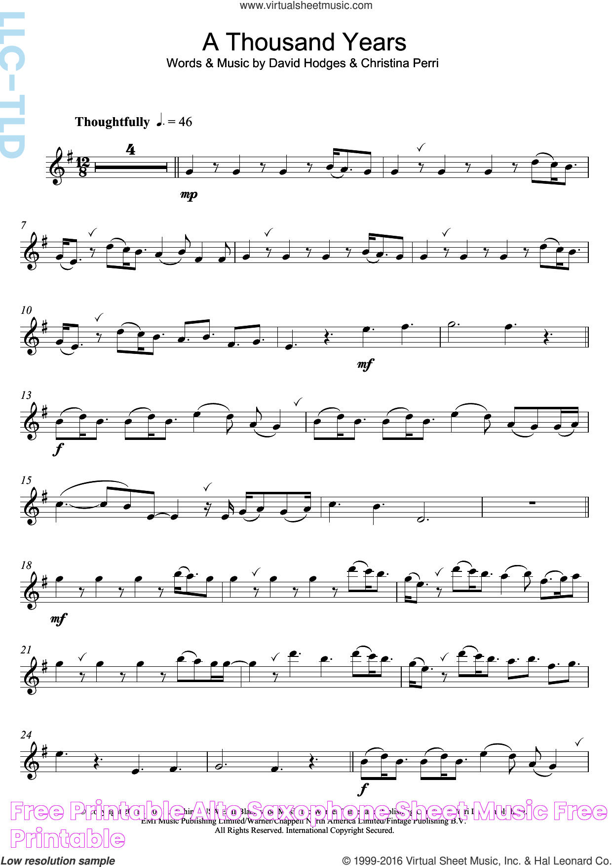 Free Printable Alto Saxophone Sheet Music Free Printable