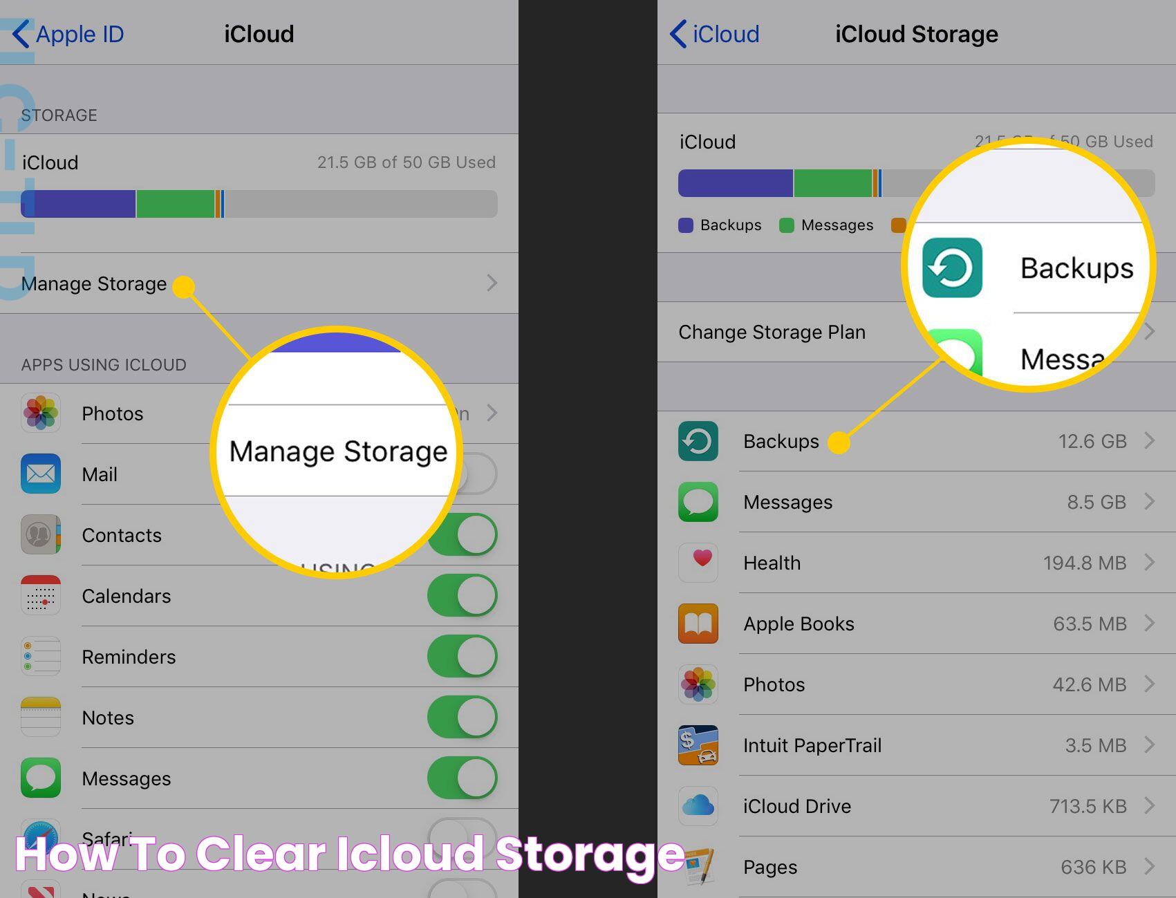 How to Clear iCloud Storage