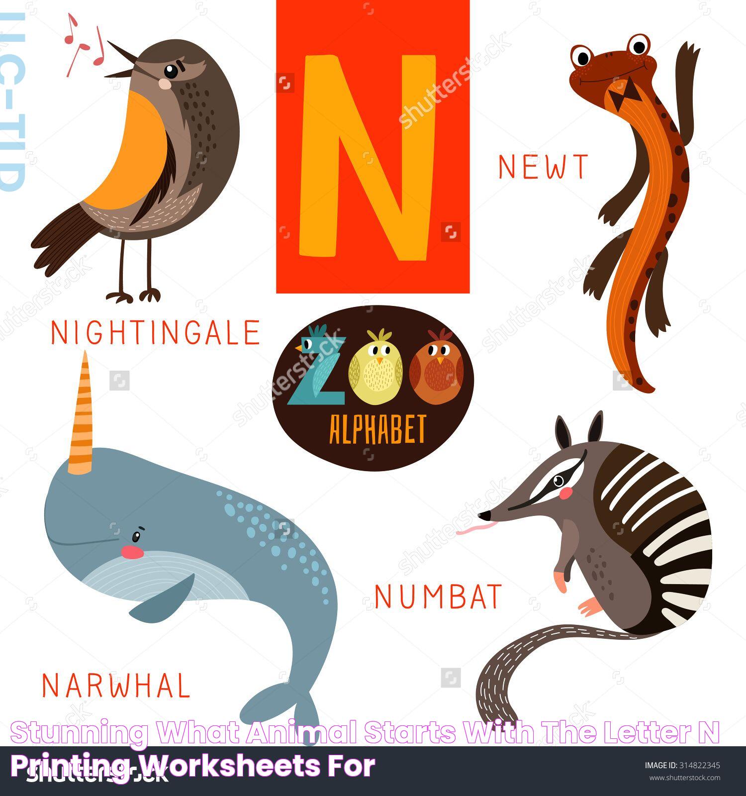 Stunning What Animal Starts With The Letter N Printing Worksheets For