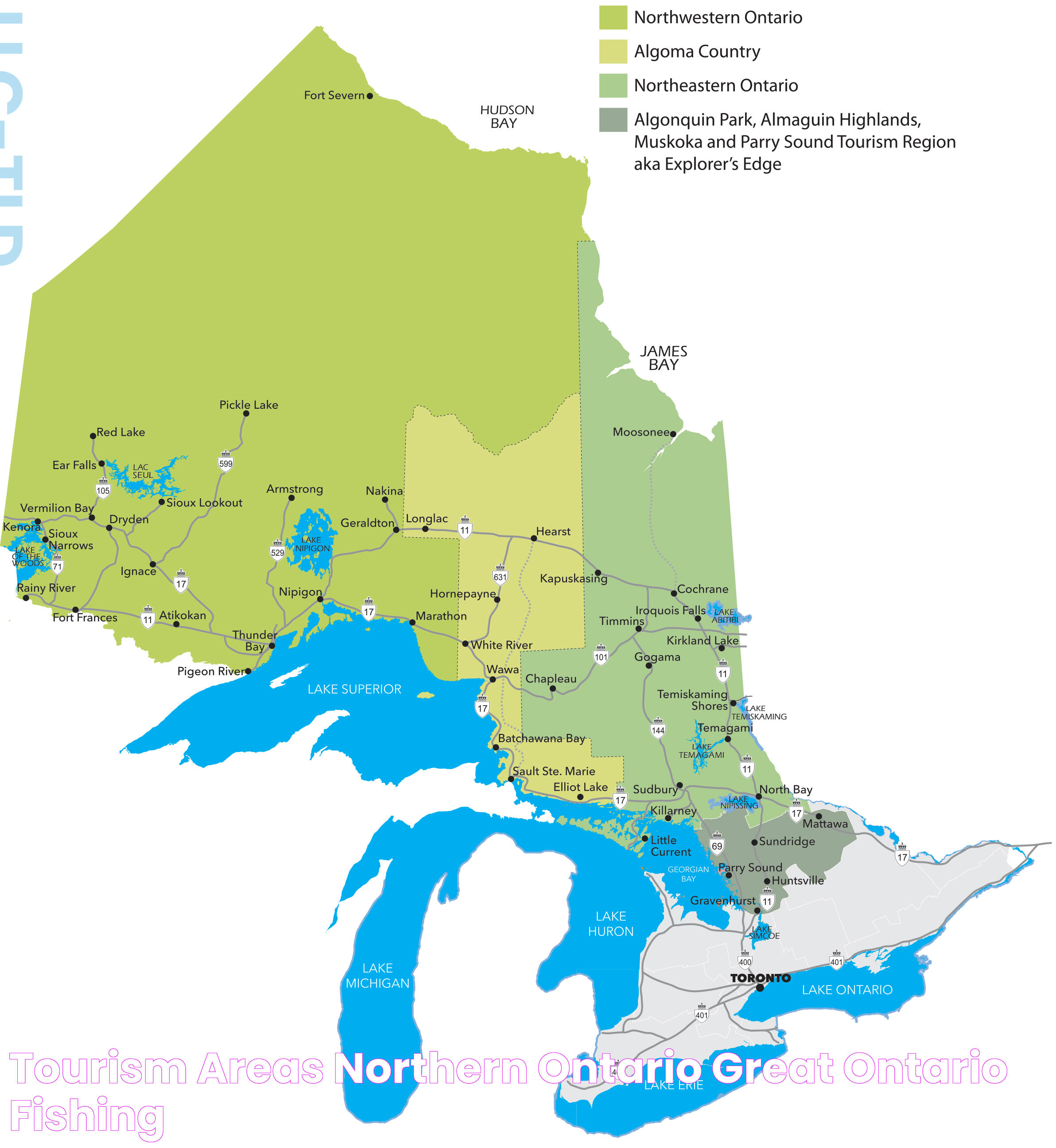 Tourism Areas Northern Ontario Great Ontario Fishing