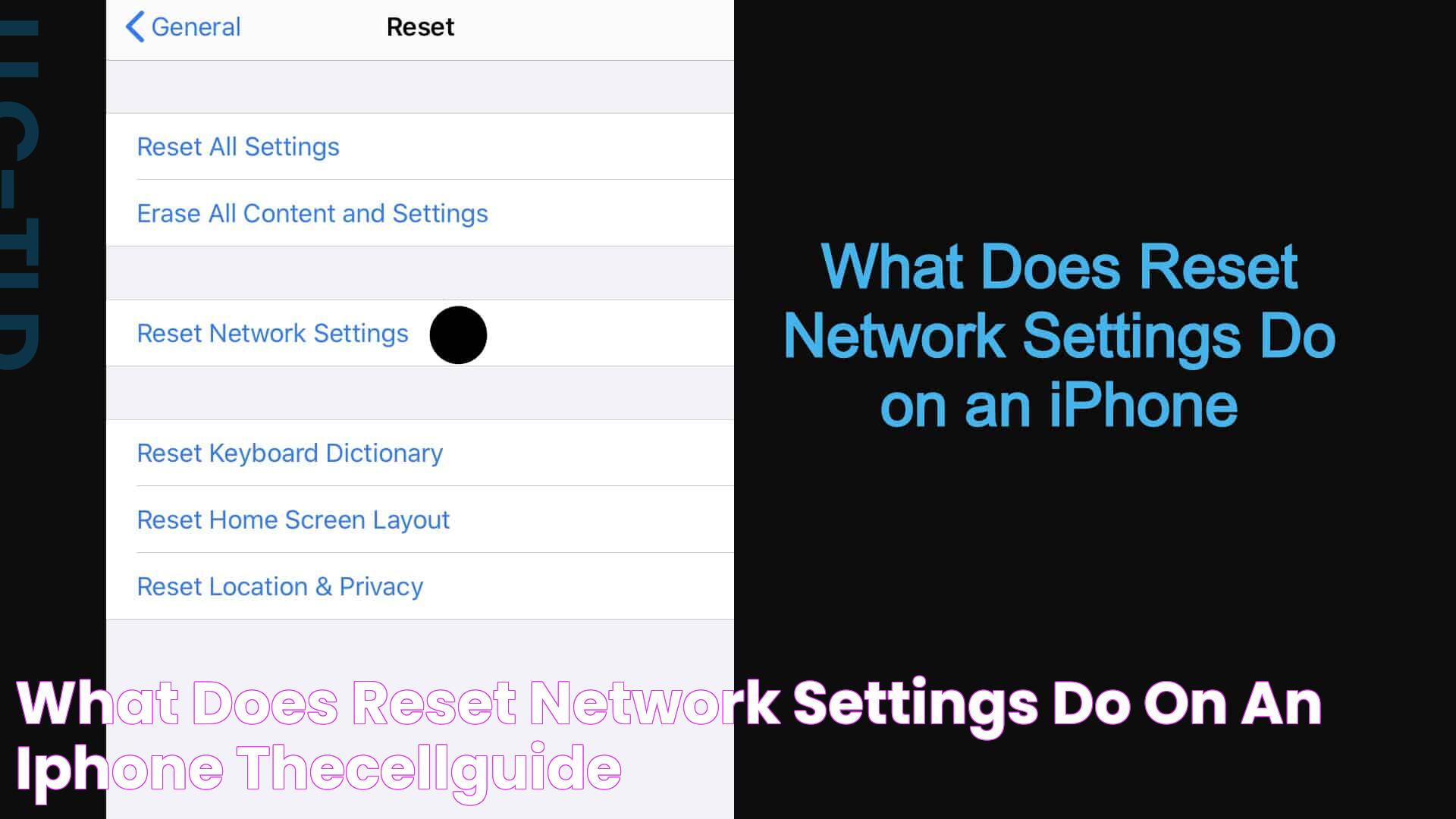 What Does Reset Network Settings Do on an iPhone TheCellGuide