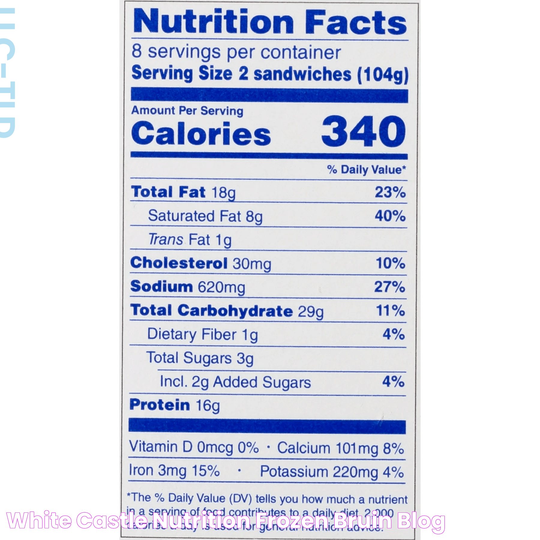 White Castle Nutrition Frozen Bruin Blog