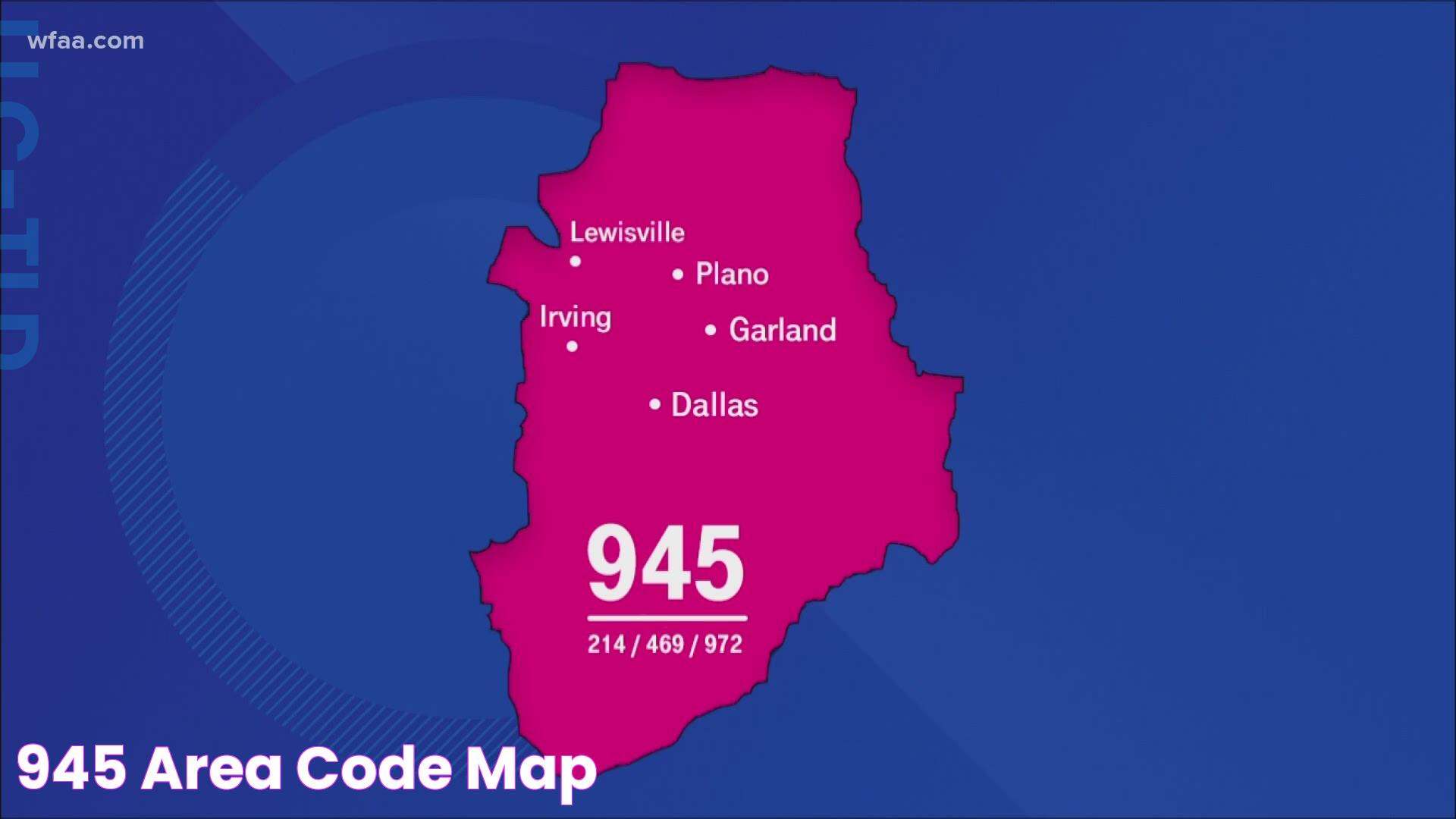 945 Area Code Map