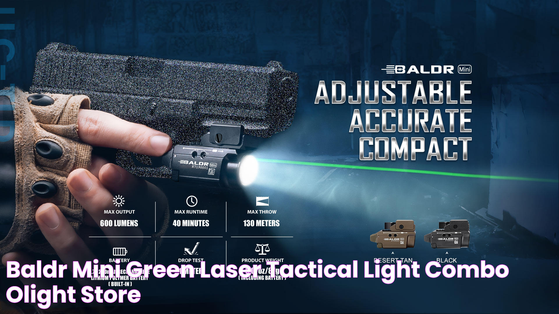 Baldr Mini Green Laser Tactical Light Combo Olight Store