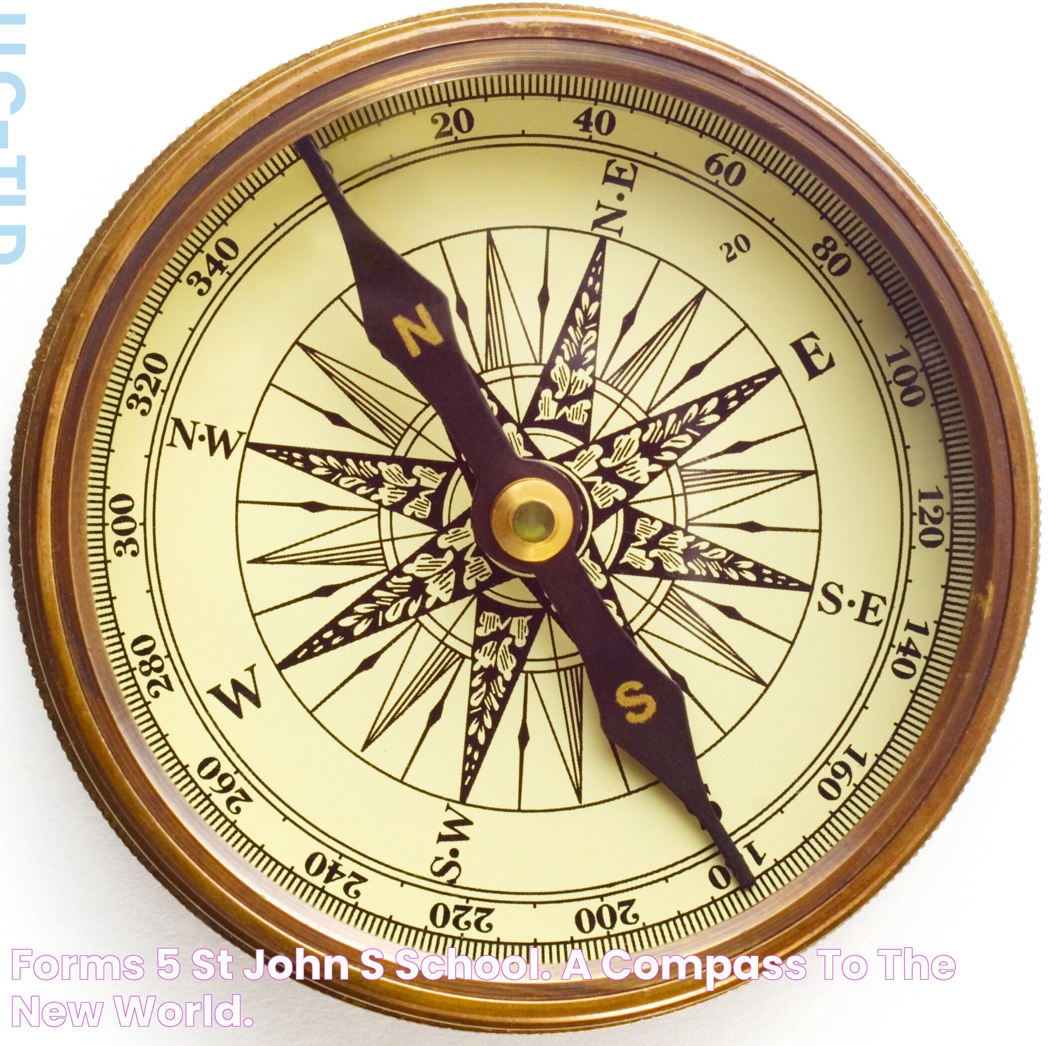 Forms 5 St John's School. A compass to the New World.