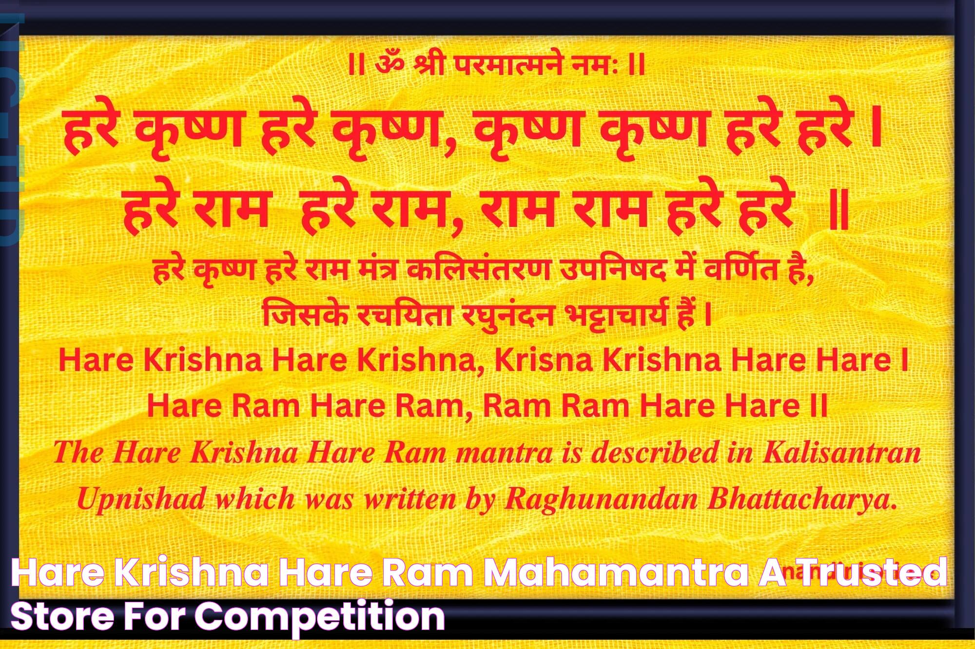 Hare Krishna, Hare Ram Mahamantra A Trusted Store For Competition