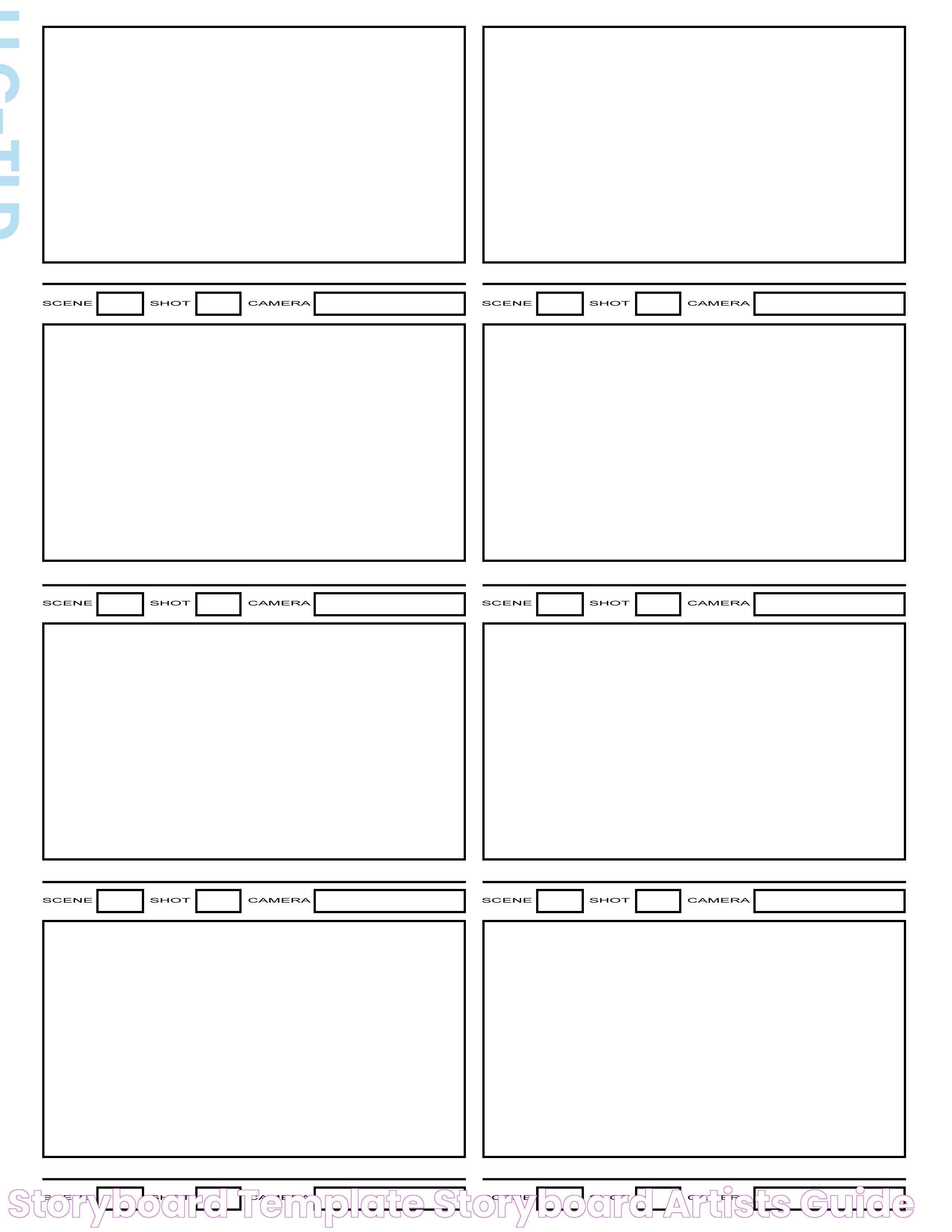 Storyboard Template Storyboard Artists Guide