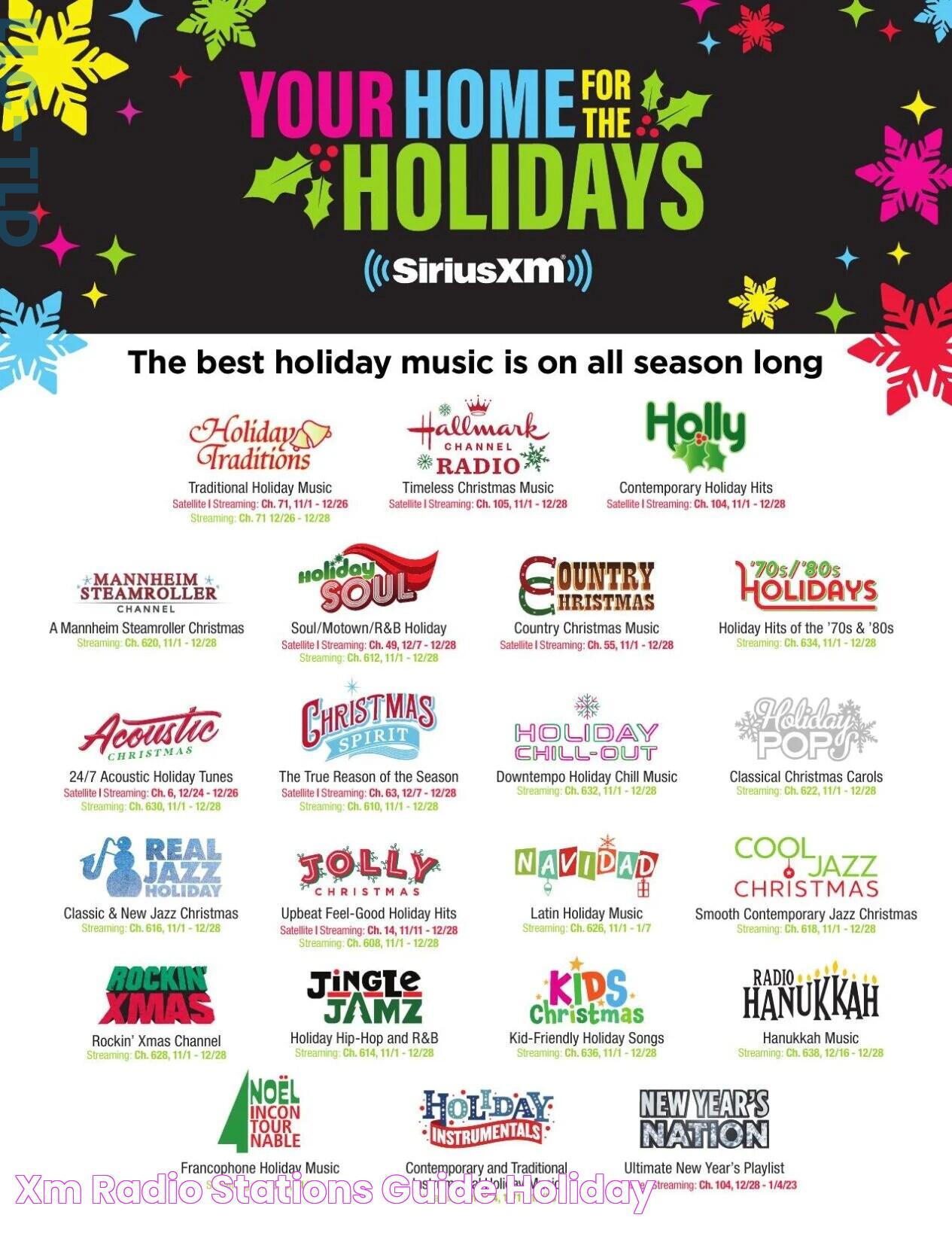 Xm Radio Stations Guide Holiday