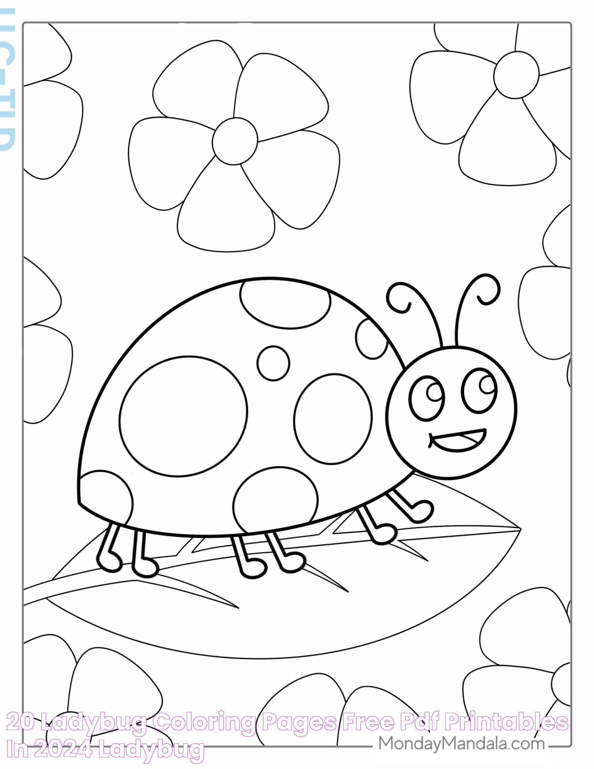 20 Ladybug Coloring Pages (Free PDF Printables) in 2024 Ladybug