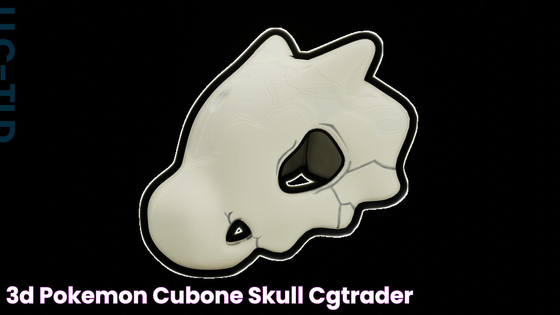 3D Pokemon Cubone skull CGTrader