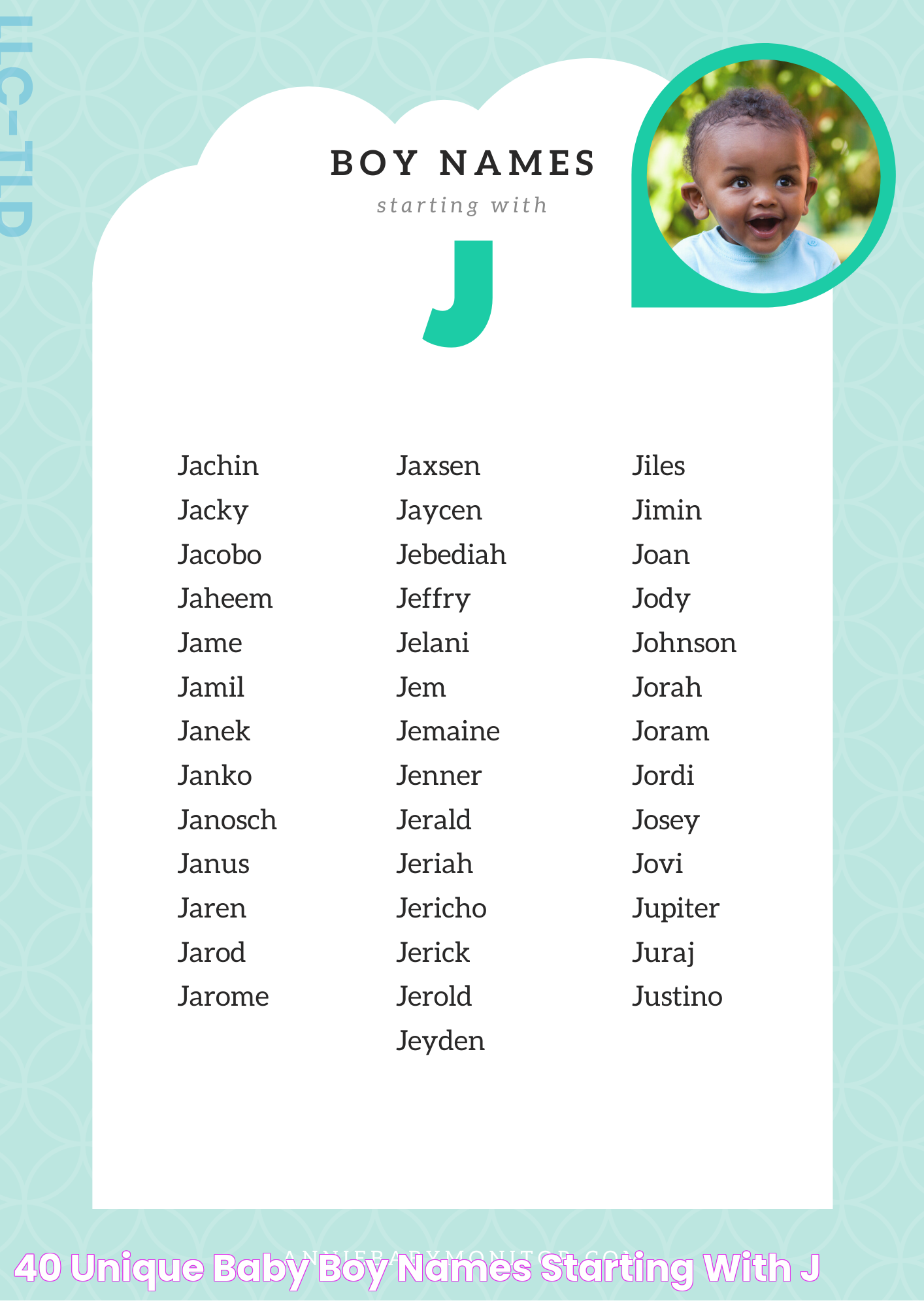 40 Unique Baby Boy Names Starting with 'J'