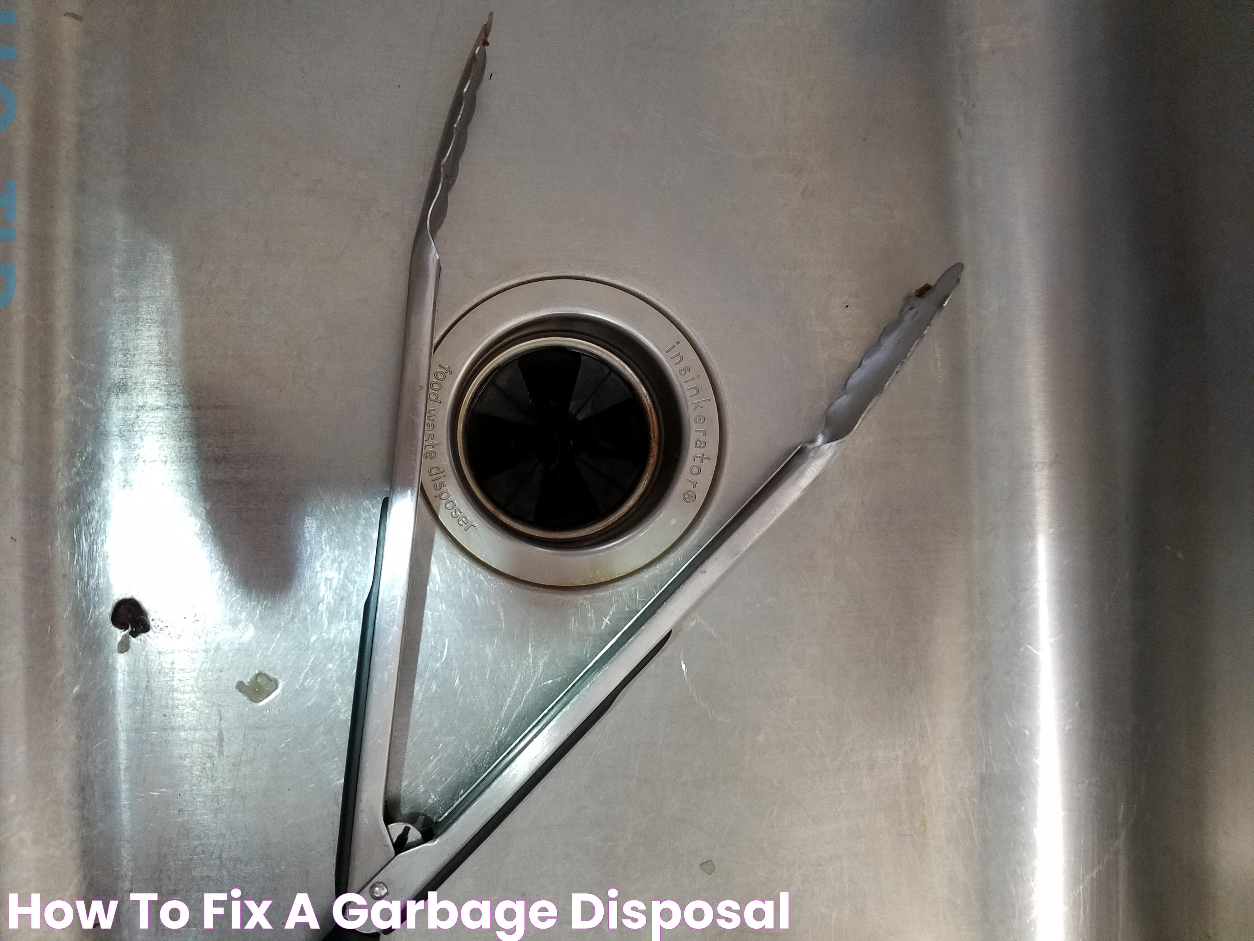 How to Fix a Garbage Disposal