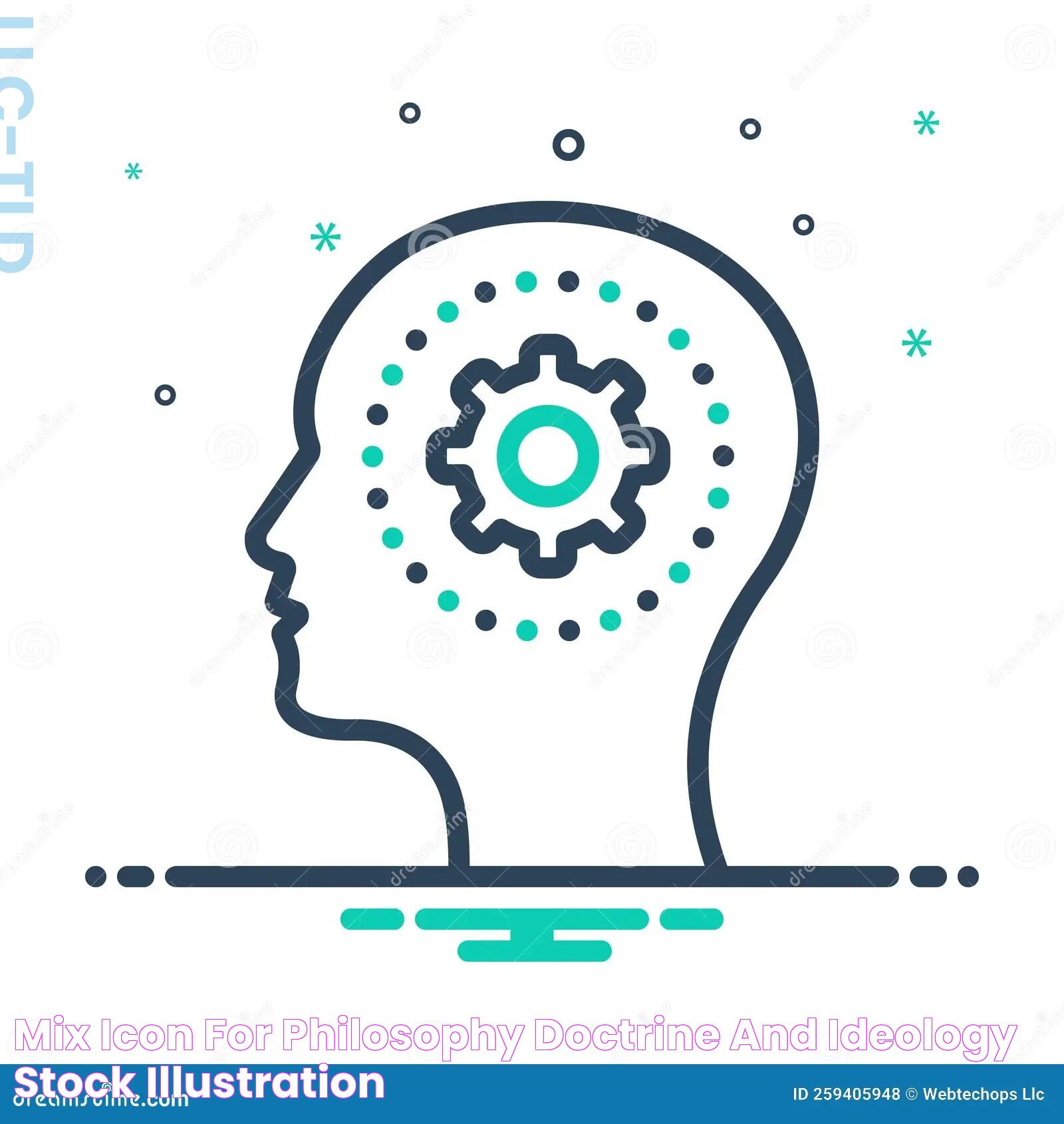 Mix Icon for Philosophy, Doctrine and Ideology Stock Illustration