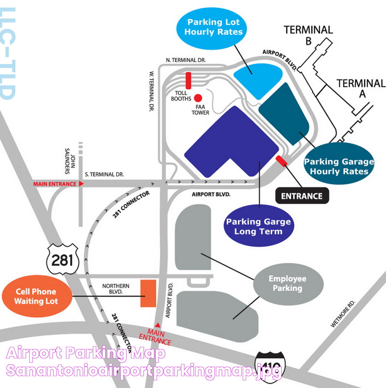 Airport Parking Map sanantonioairportparkingmap.jpg