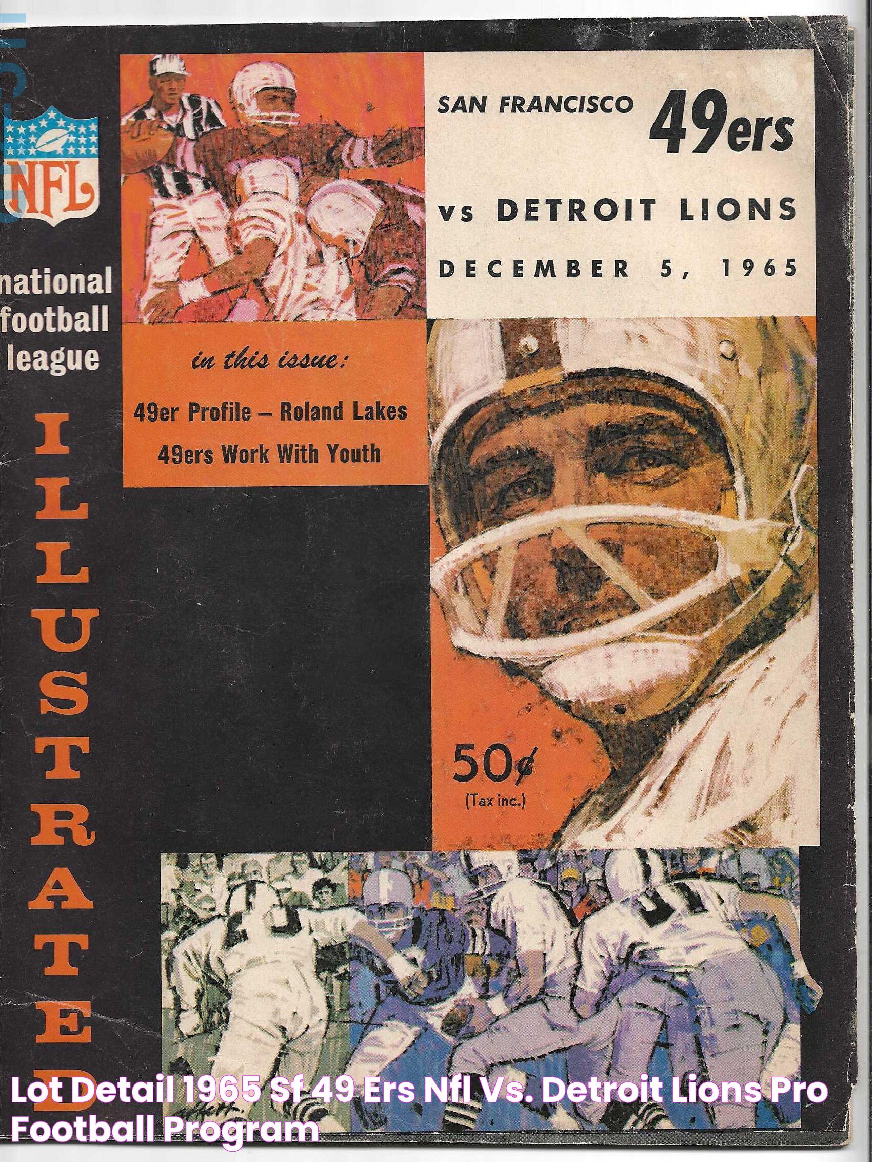 Lot Detail 1965 SF 49'ers (NFL) vs. Detroit Lions Pro Football Program