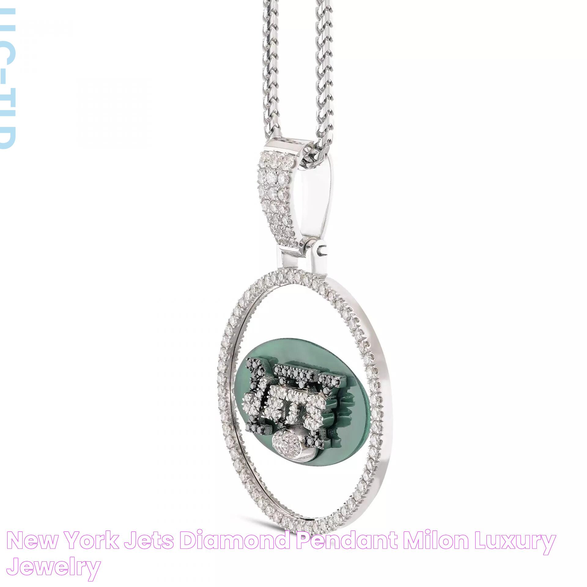 New York Jets Diamond Pendant Milon Luxury Jewelry