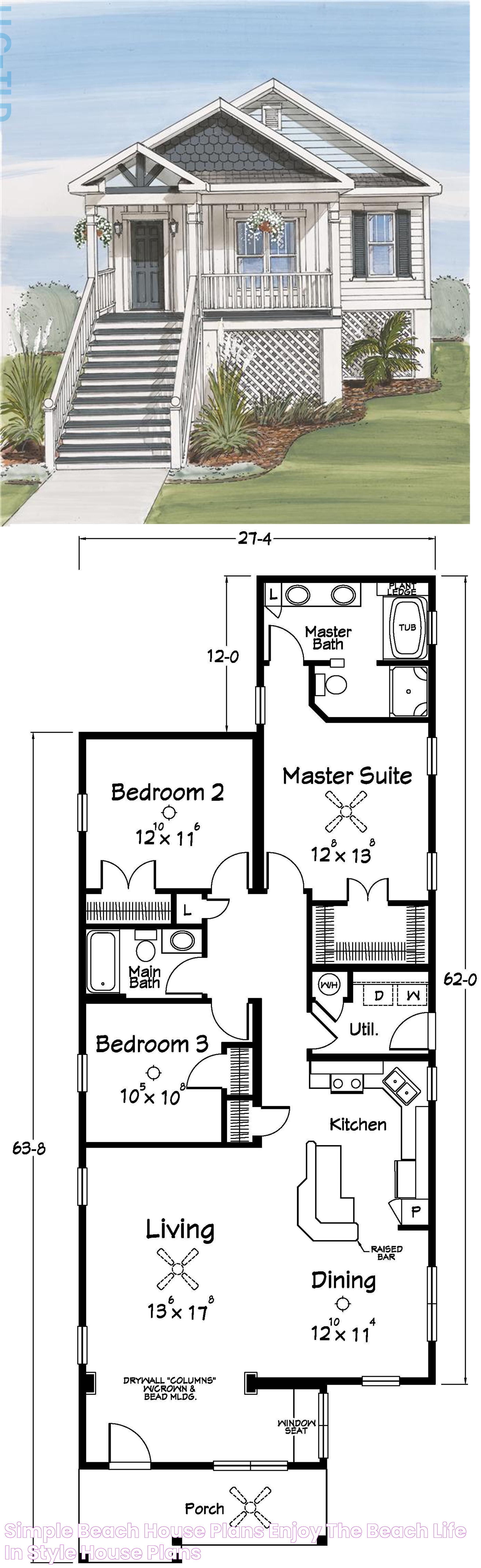 Simple Beach House Plans Enjoy The Beach Life In Style House Plans