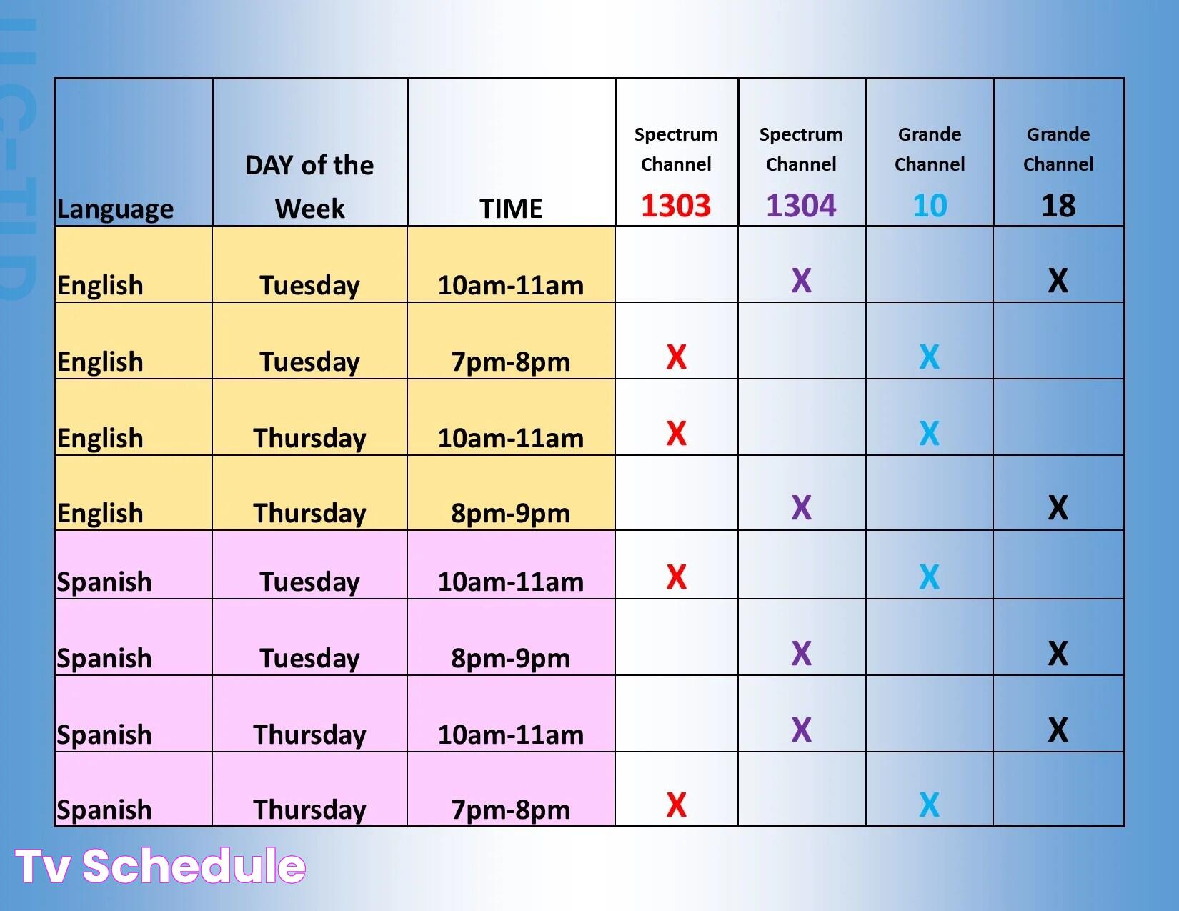 TV Schedule