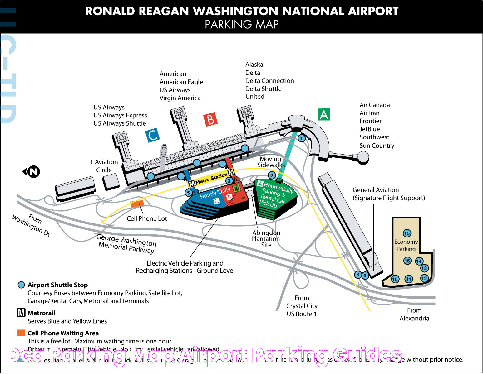 dca parking map Airport Parking Guides