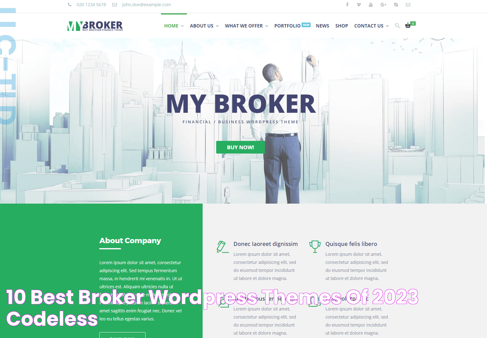 10+ Best Broker WordPress Themes of 2023 Codeless