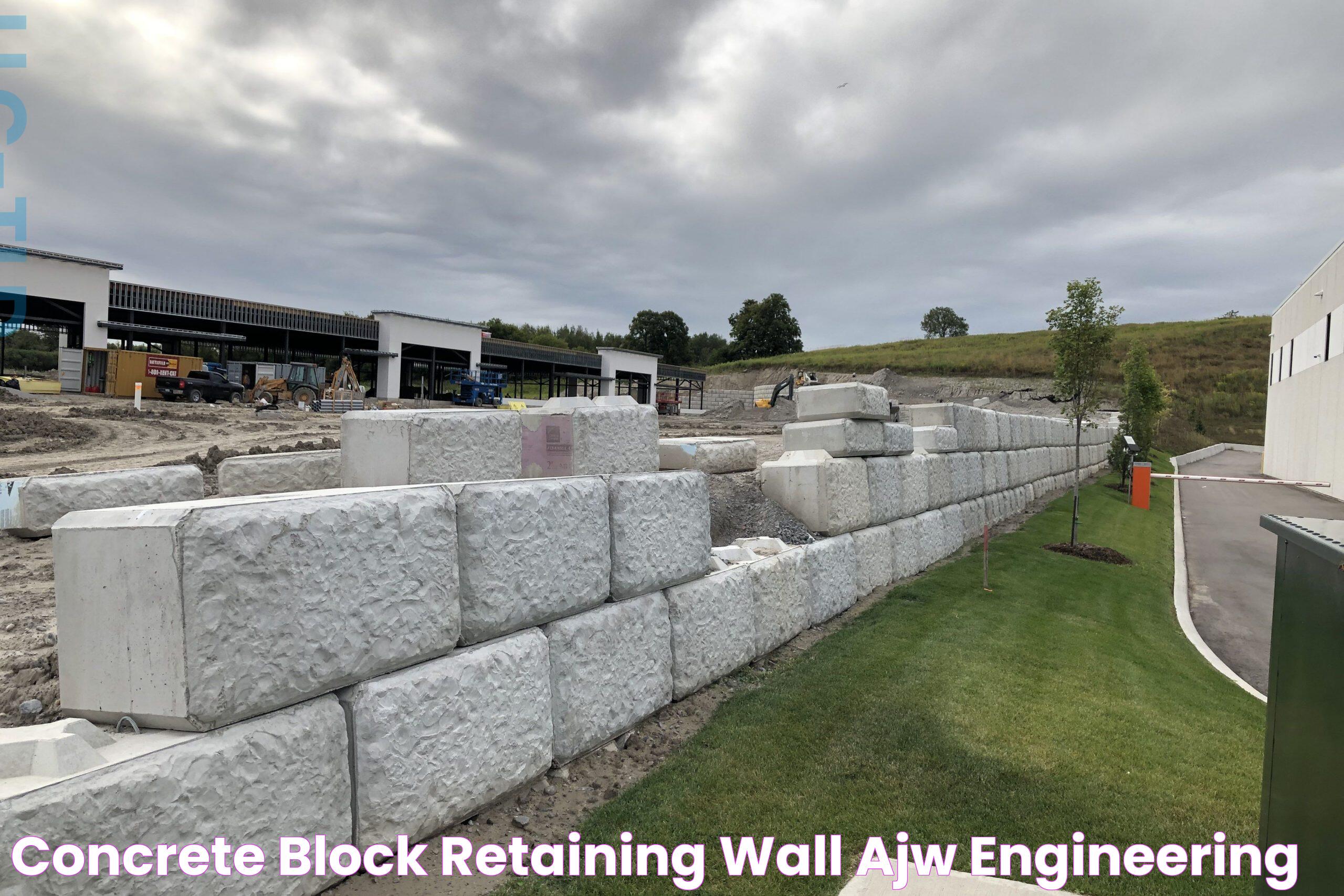 Concrete Block Retaining Wall AJW Engineering