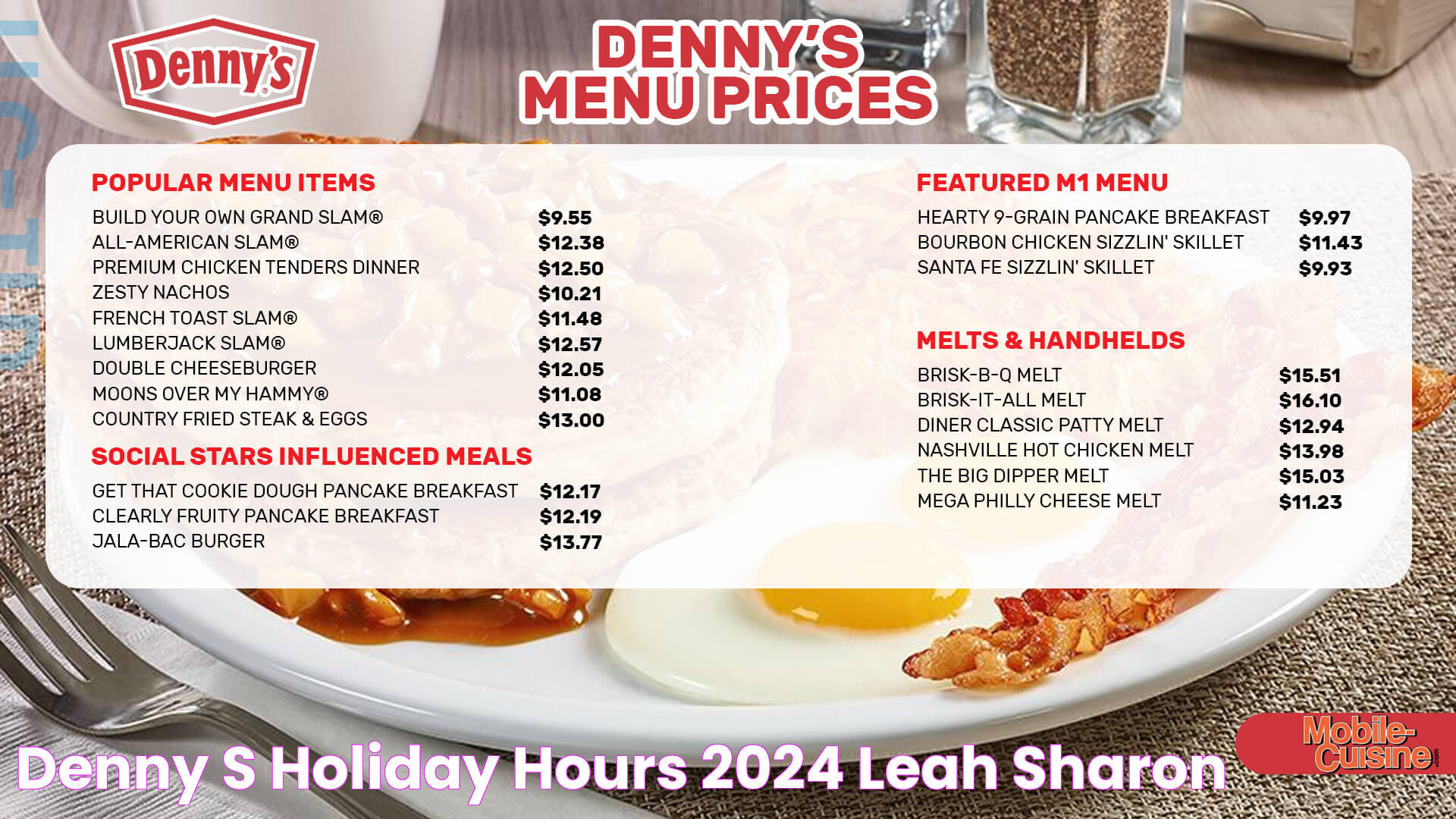 Denny's Holiday Hours 2024 Leah Sharon