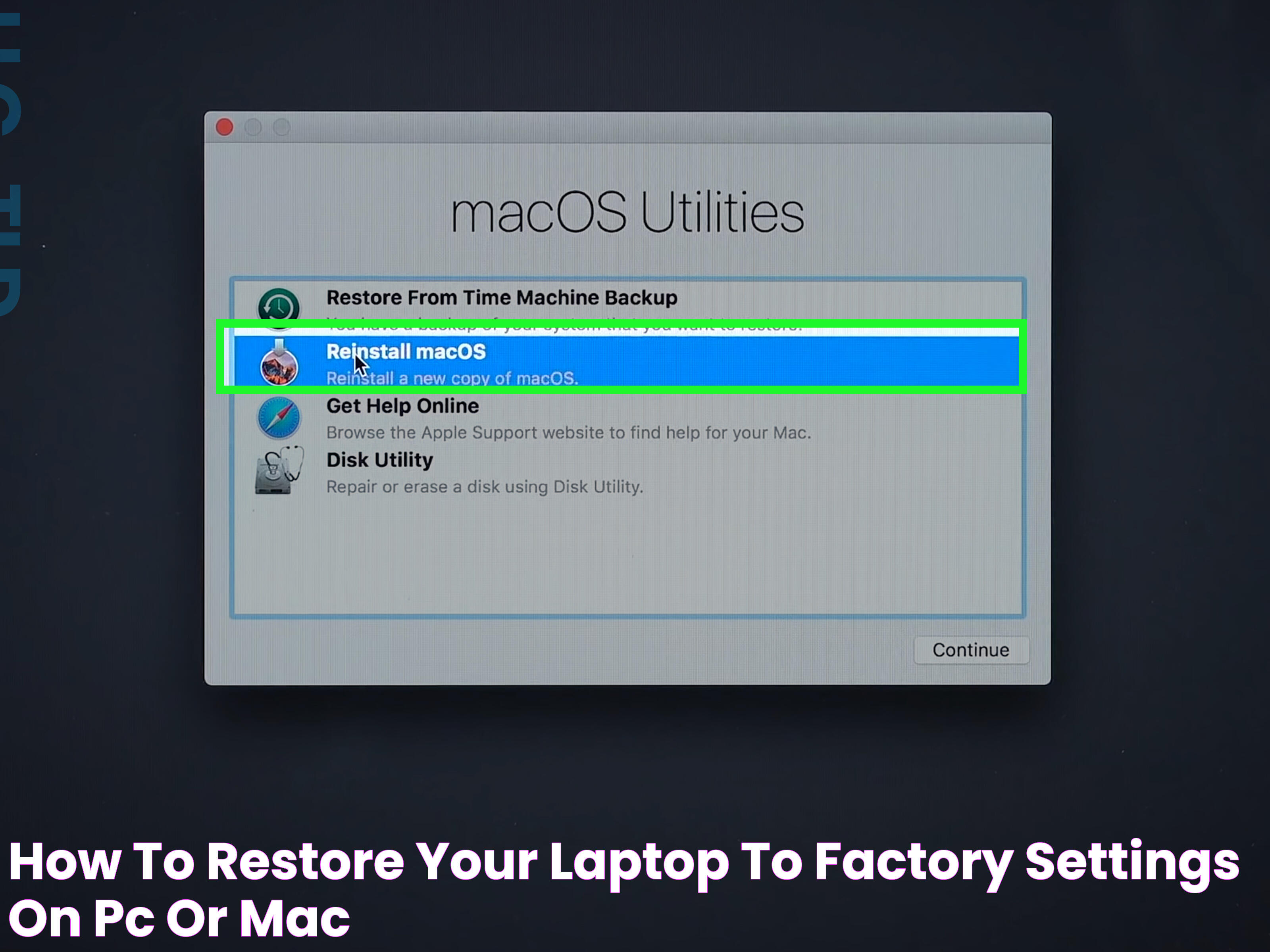 How to Restore Your Laptop to Factory Settings on PC or Mac