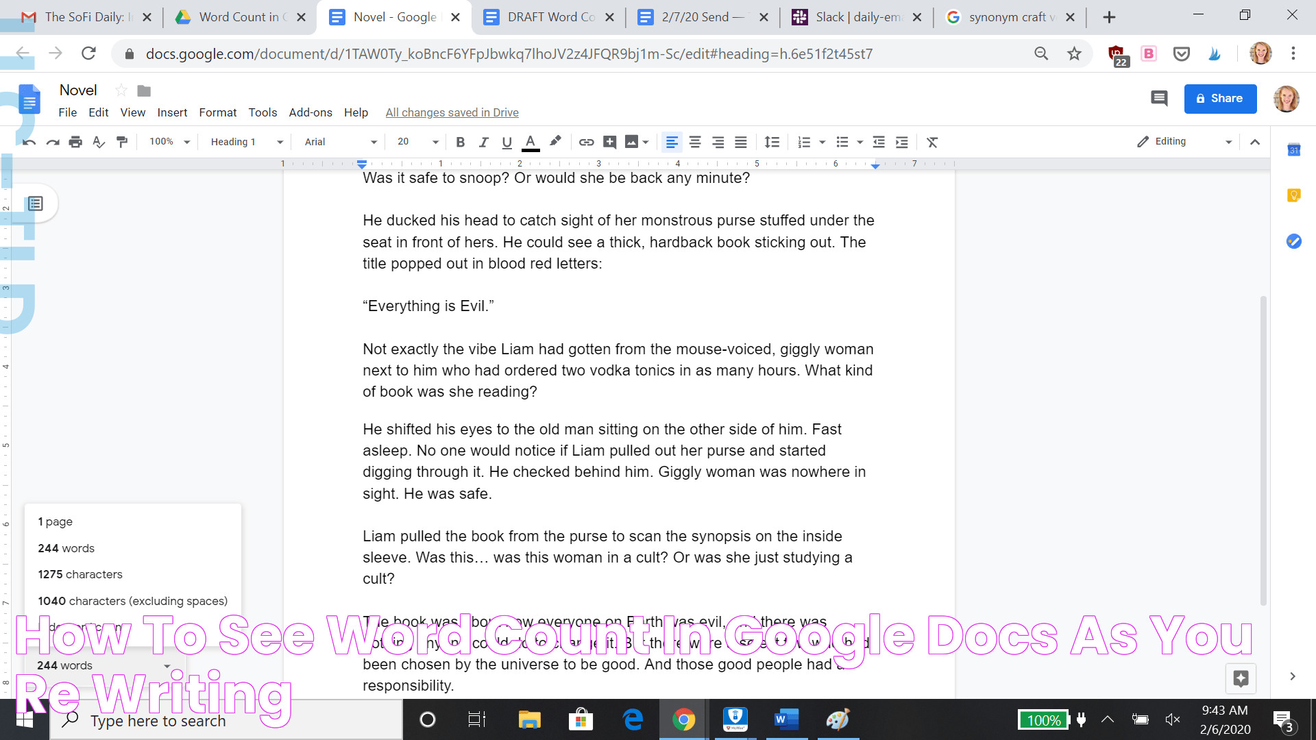 How to See Word Count in Google Docs As You’re Writing