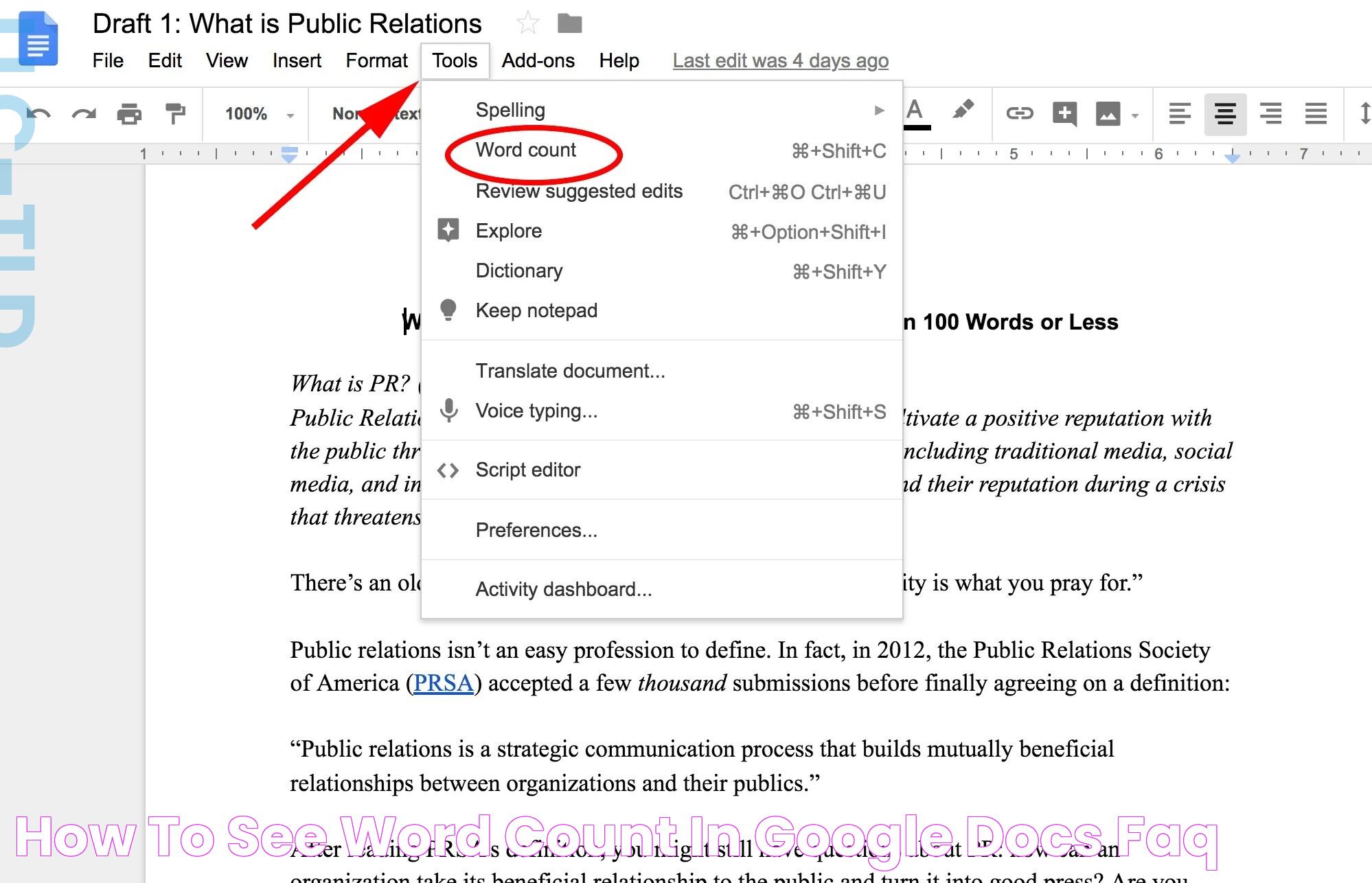 Your Guide To Checking Word Count In Google Docs For Perfect Documentation