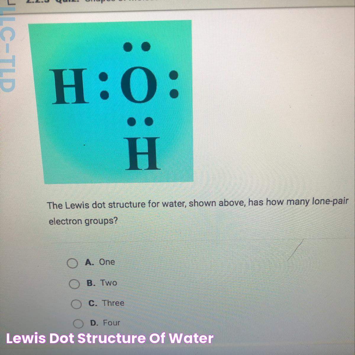 Lewis Dot Structure Of Water