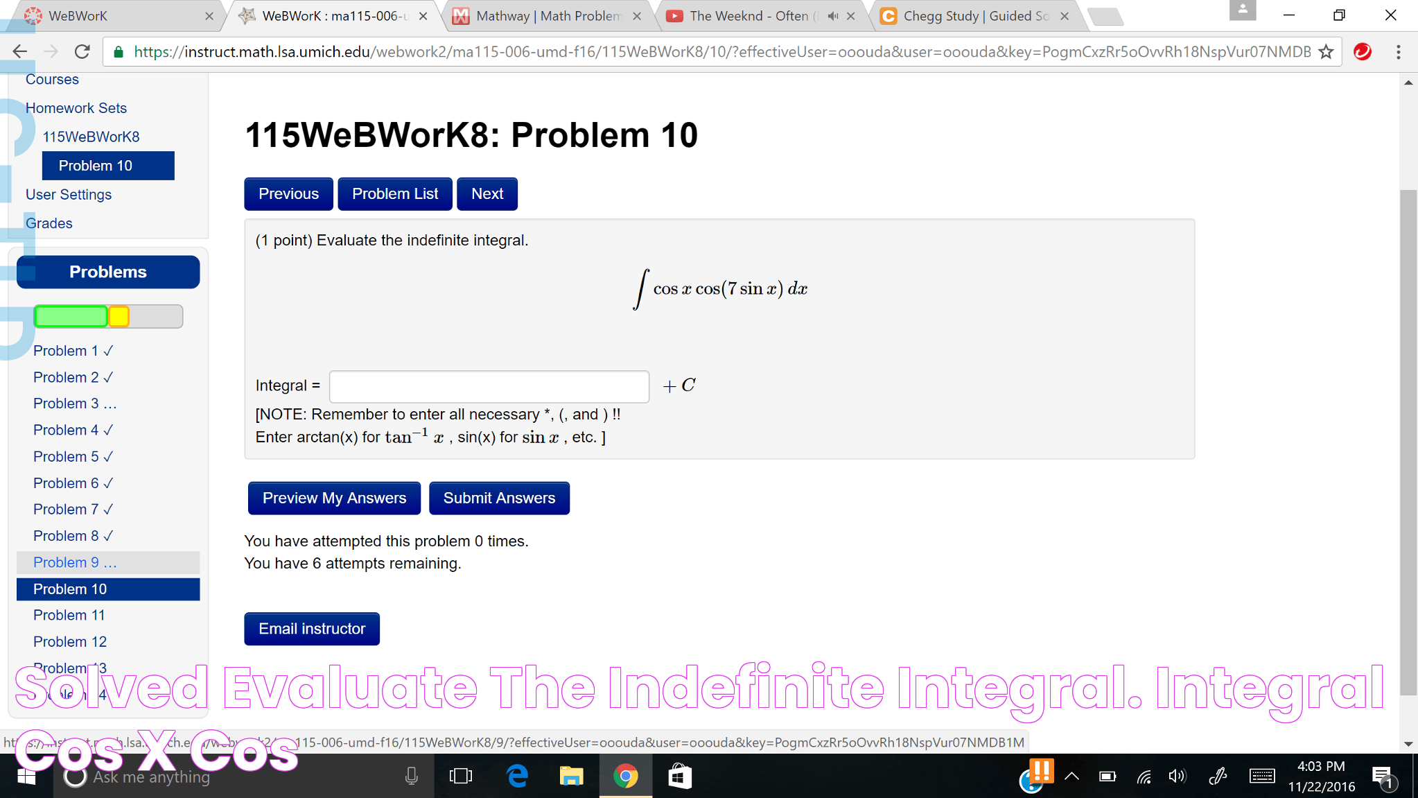 Integral Of Cosine Function: A Mathematical Perspective