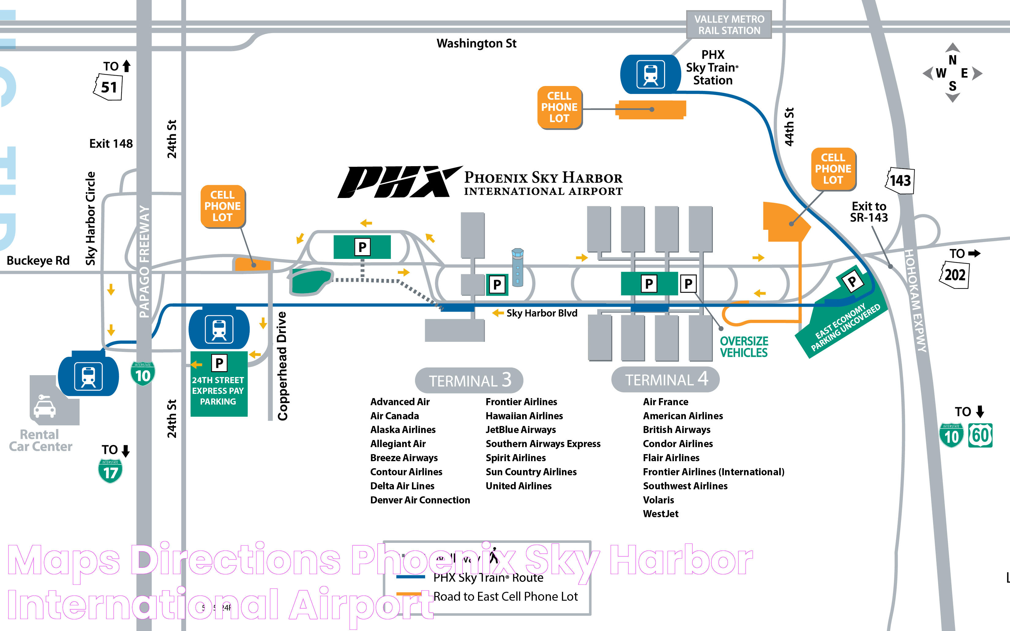 Maps & Directions Phoenix Sky Harbor International Airport