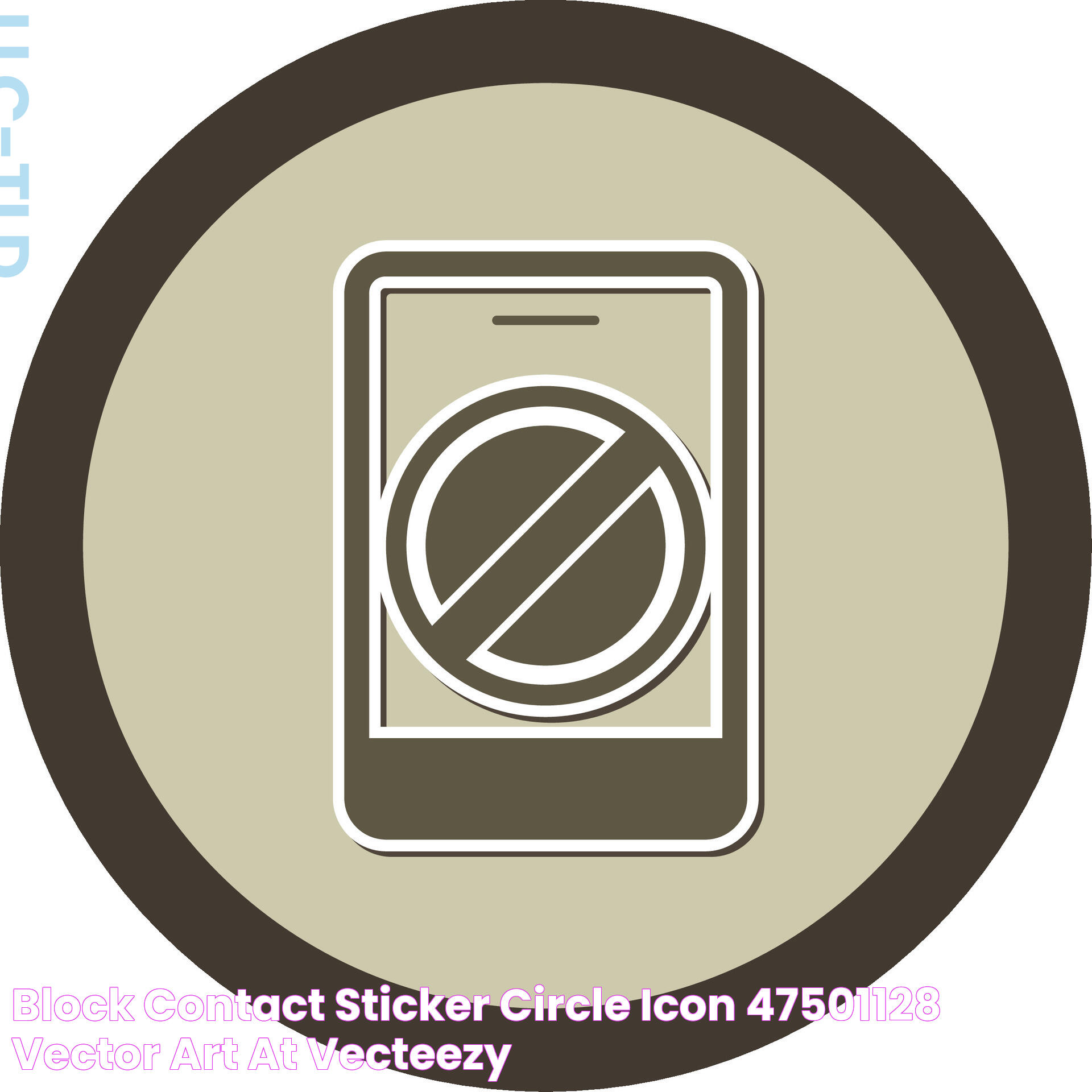 Block Contact Sticker Circle Icon 47501128 Vector Art at Vecteezy