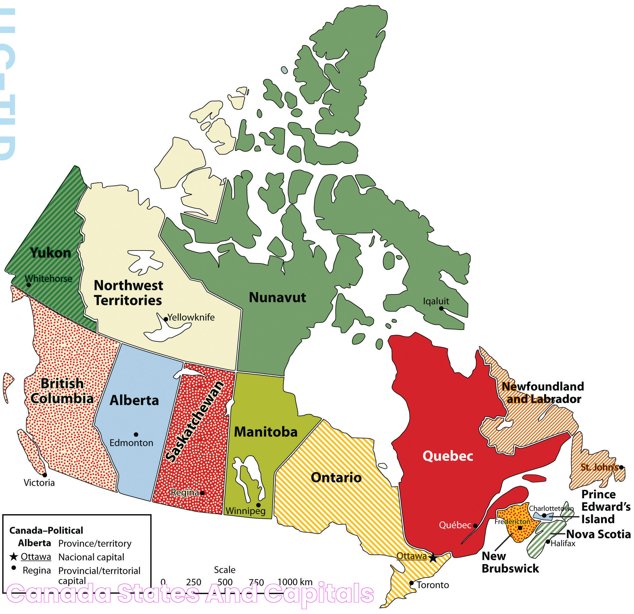 Canada States And Capitals