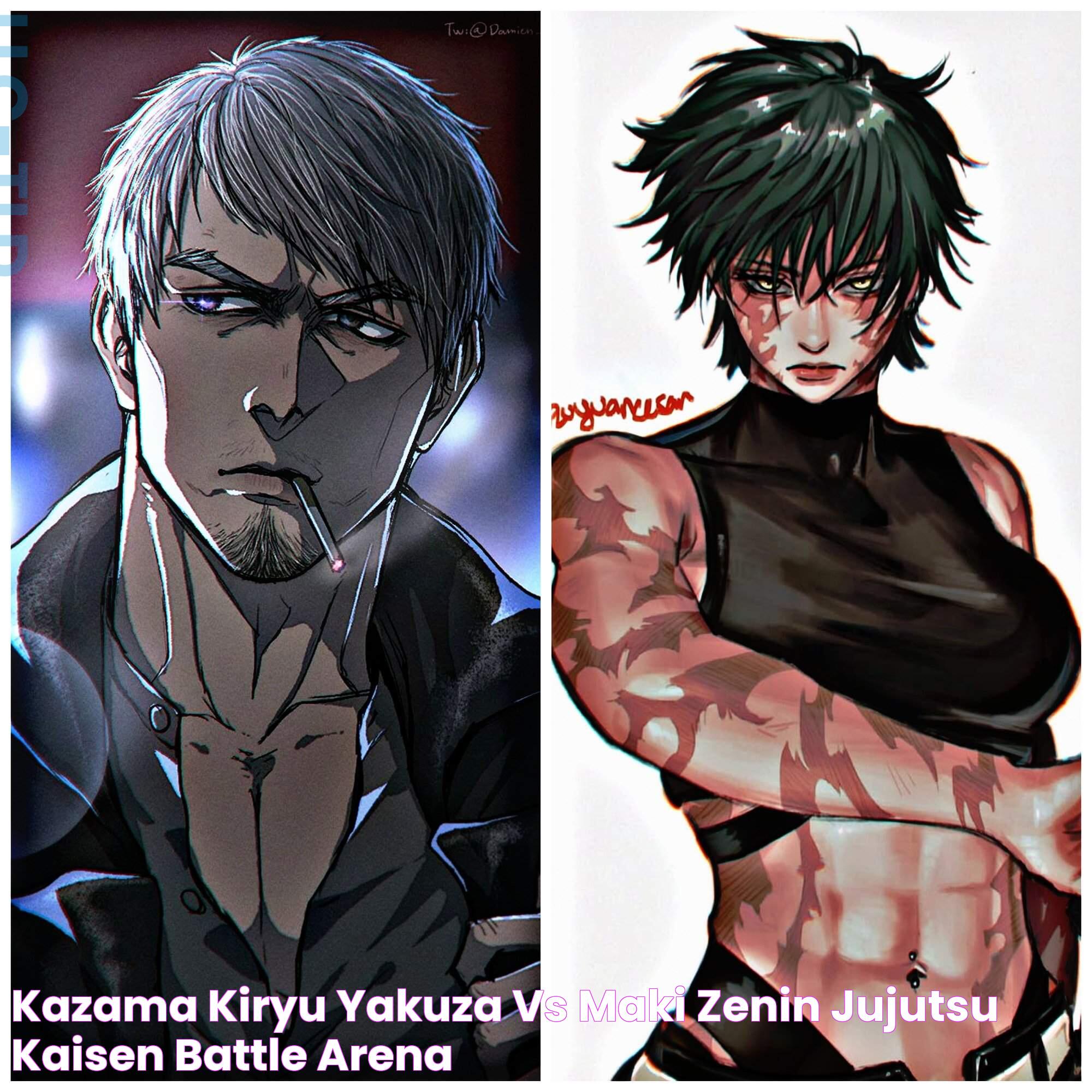 Kazama Kiryu (Yakuza) vs Maki Zenin (Jujutsu Kaisen) Battle Arena