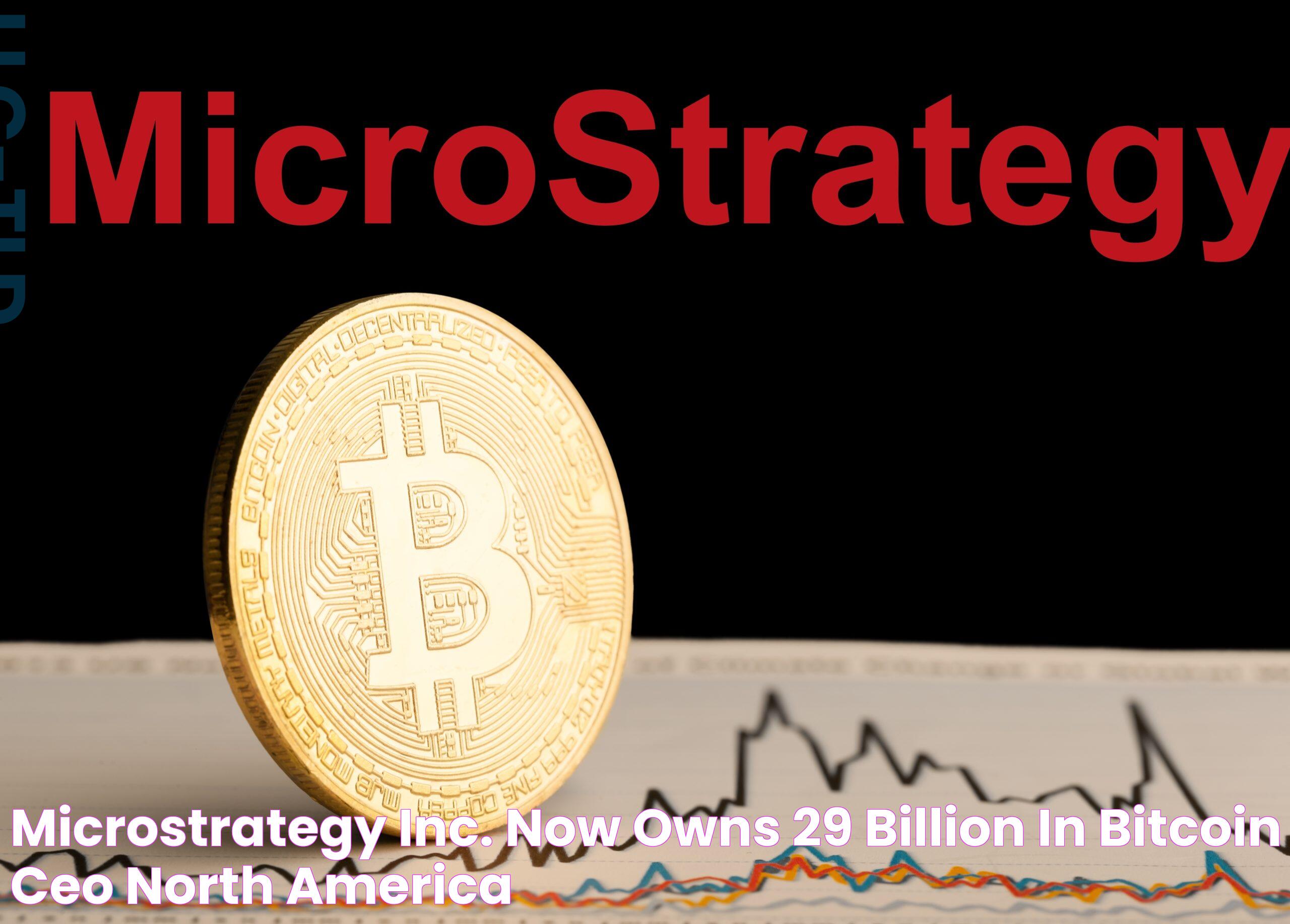 MicroStrategy Inc. now owns 29 billion in Bitcoin CEO North America