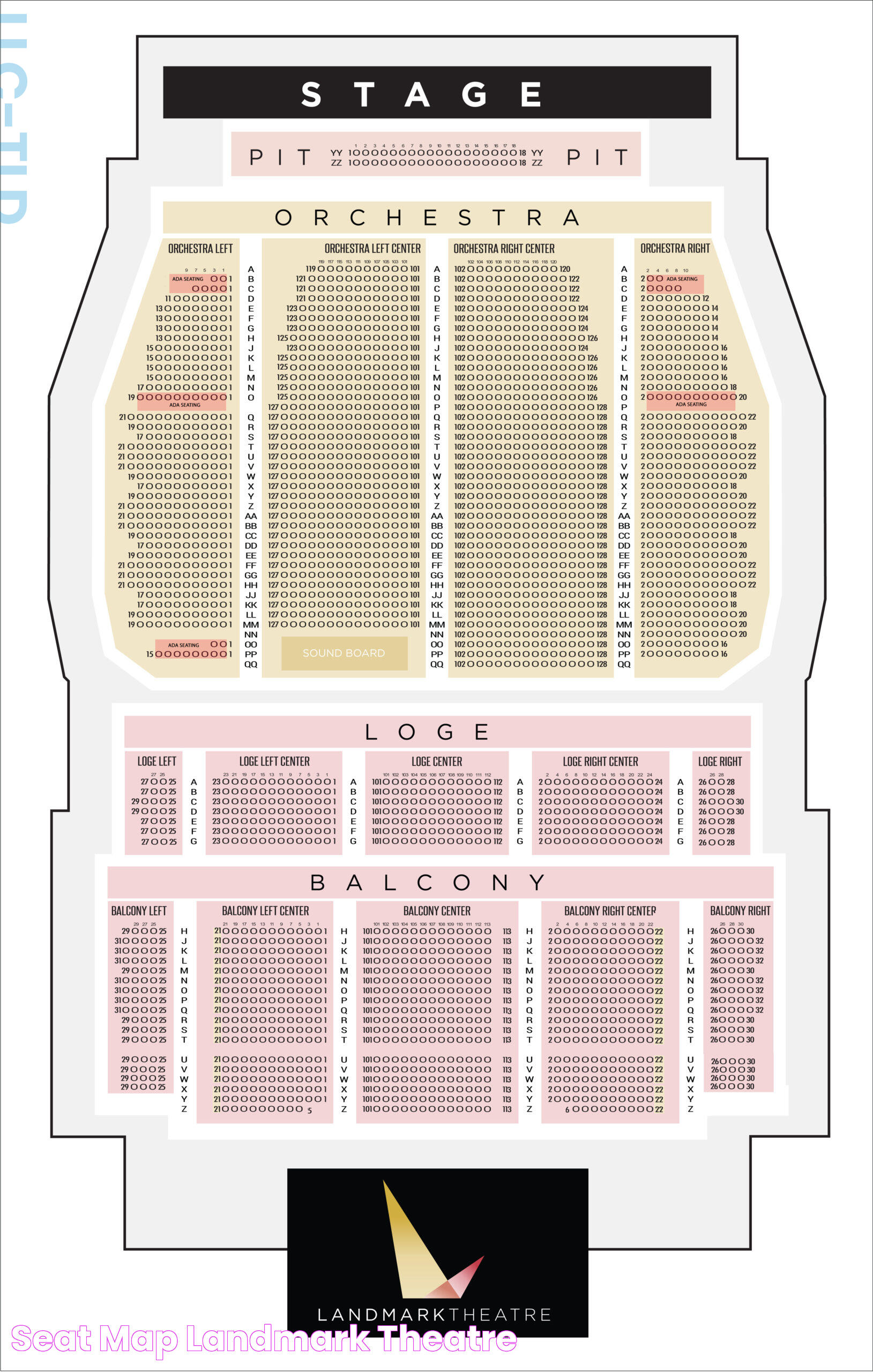 Seat Map Landmark Theatre