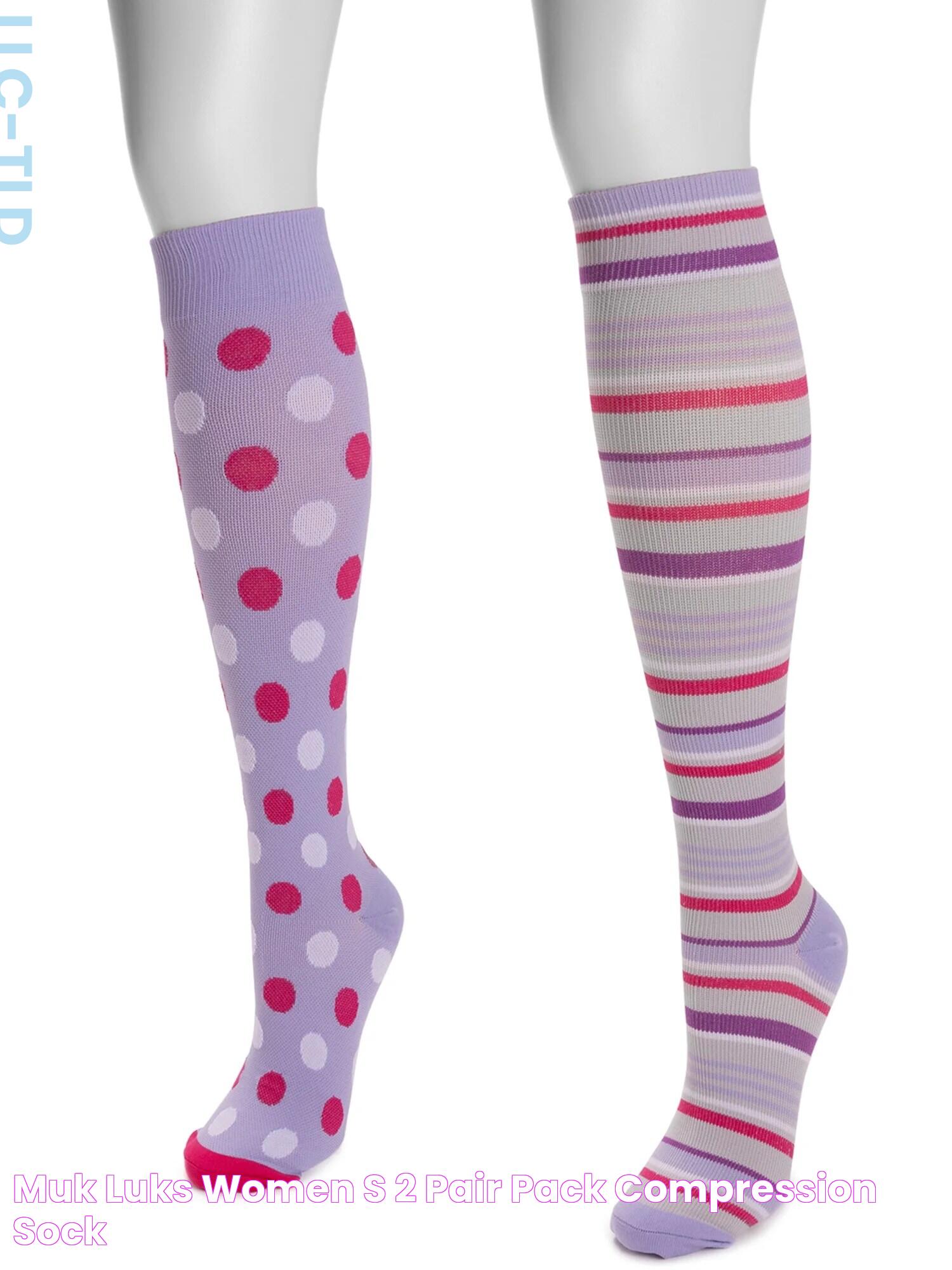 MUK LUKS® Women's 2 Pair Pack Compression Sock