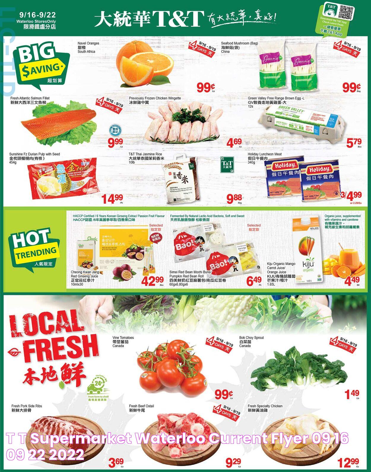 T&T Supermarket Waterloo Current flyer 09/16 09/22/2022