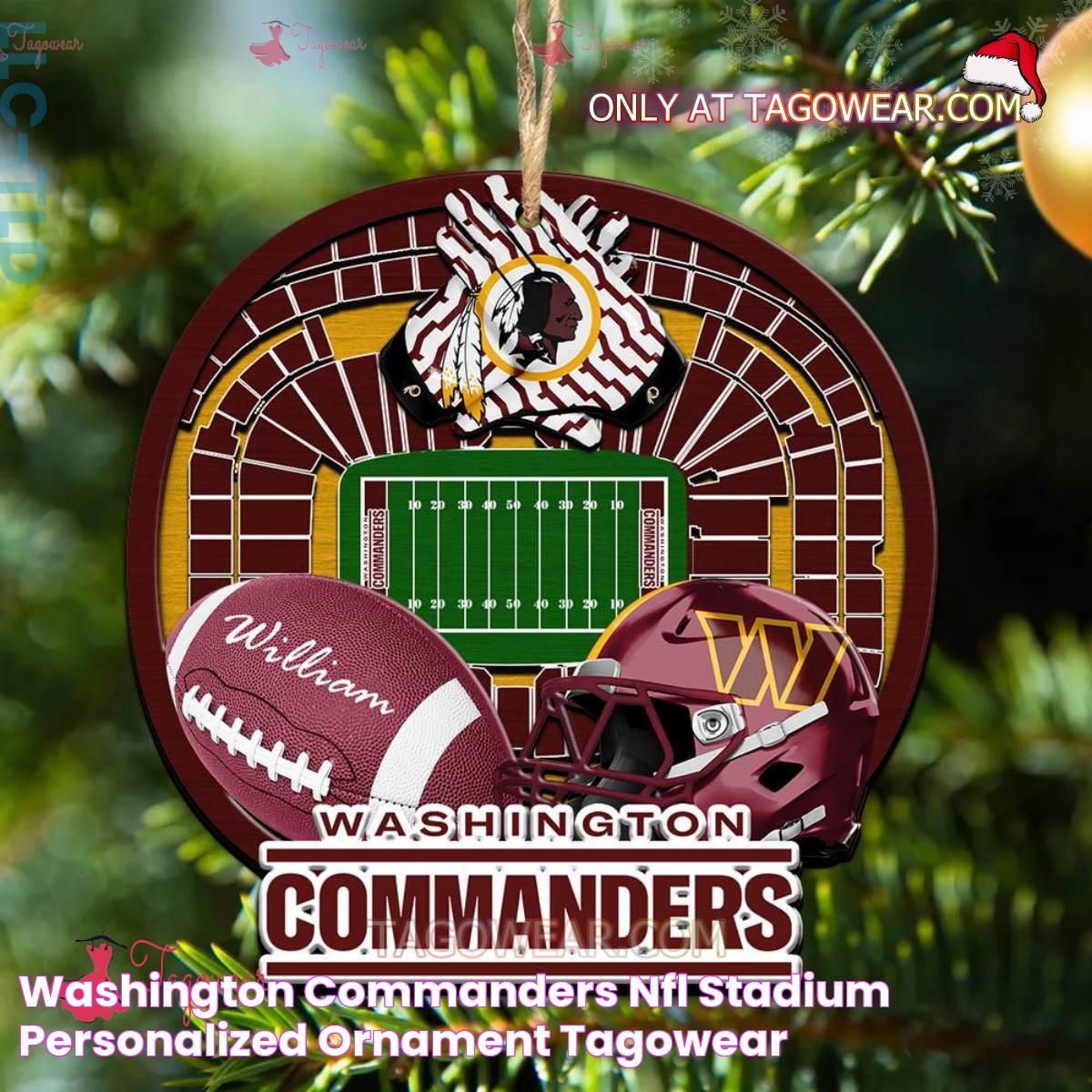 Washington Commanders NFL Stadium Personalized Ornament Tagowear