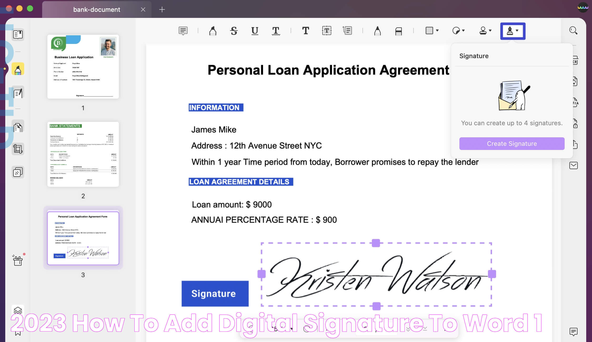 Easy Steps To Attach Signature In Word Document