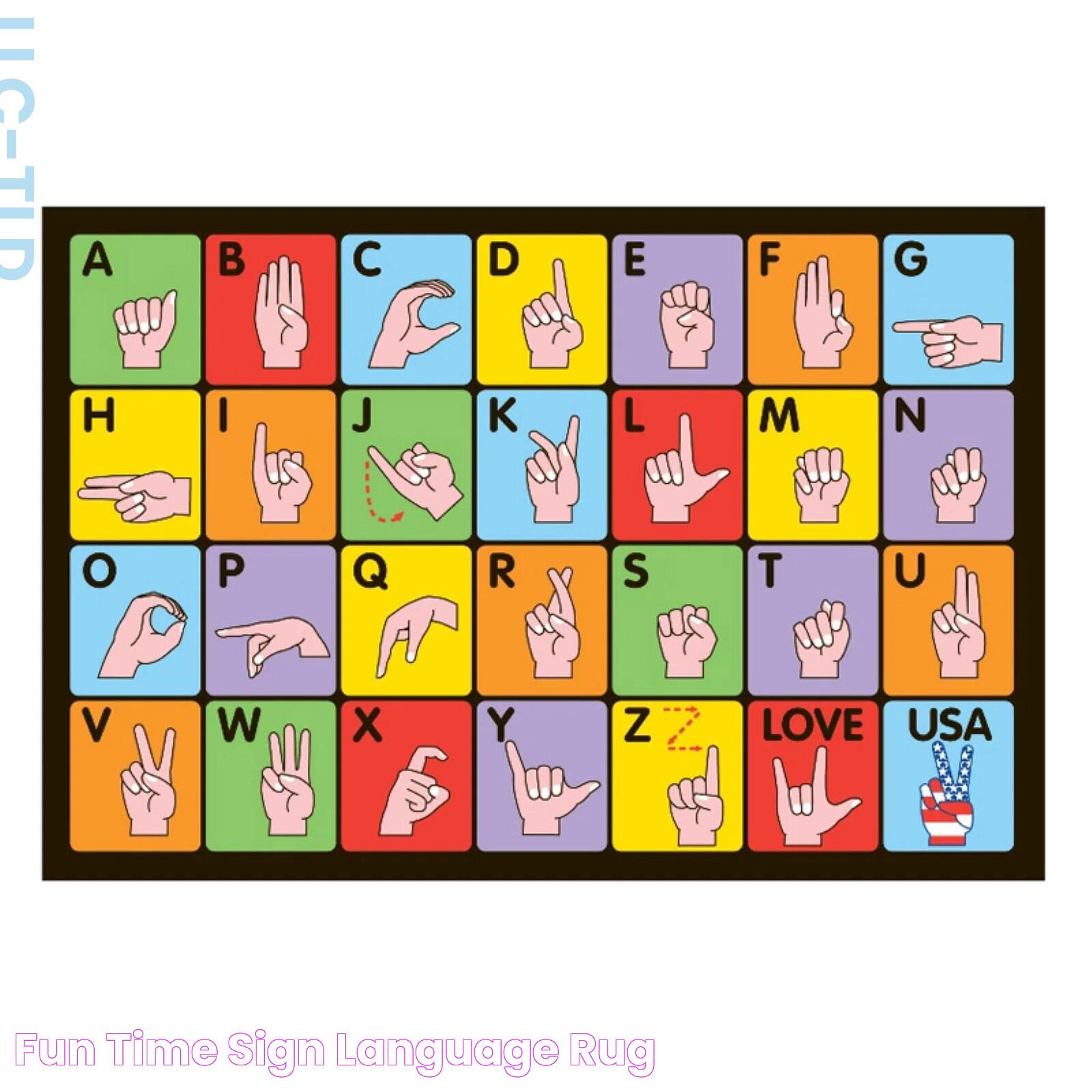 Fun Time Sign Language Rug