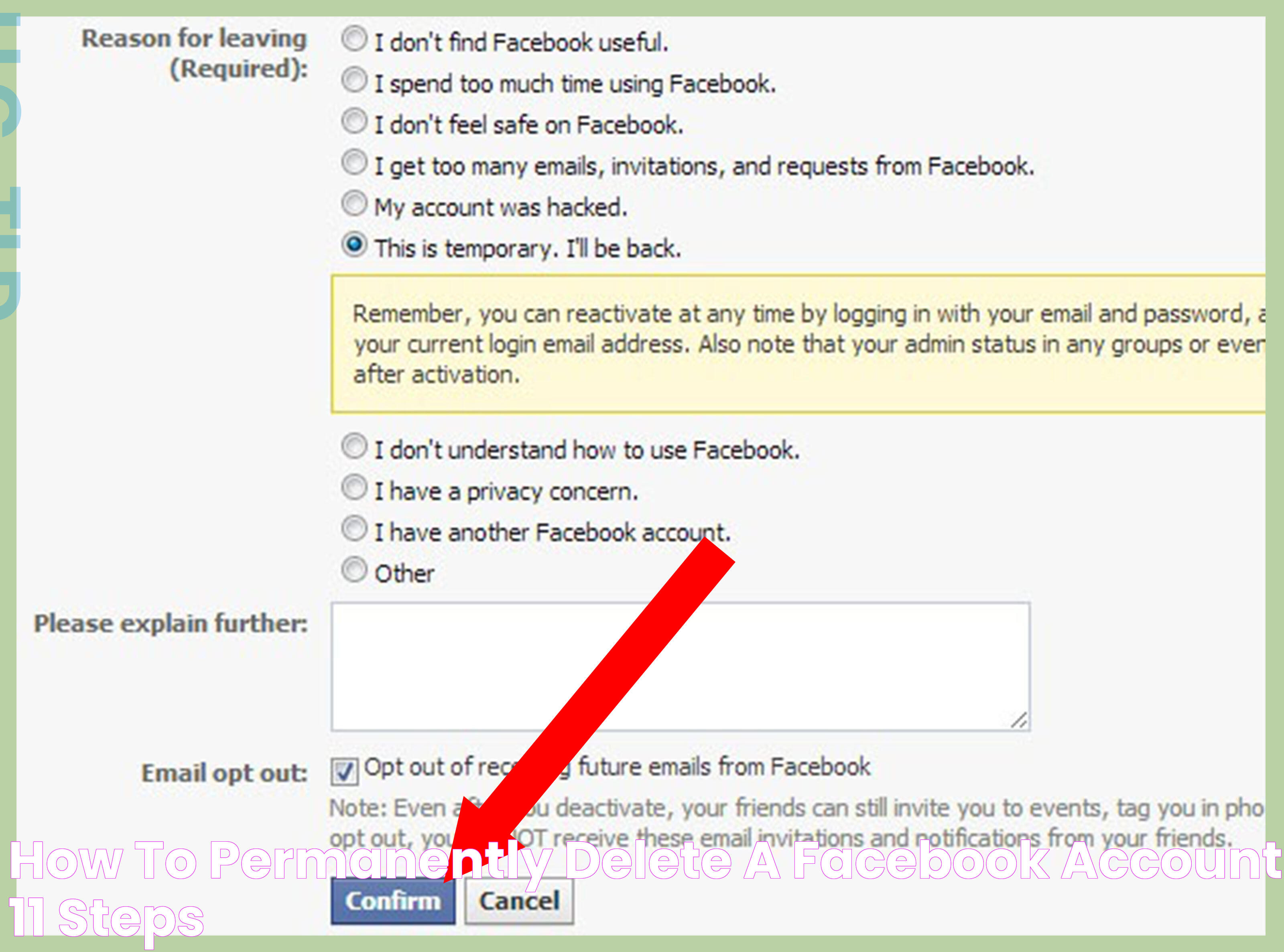 How to Permanently Delete a Facebook Account 11 Steps