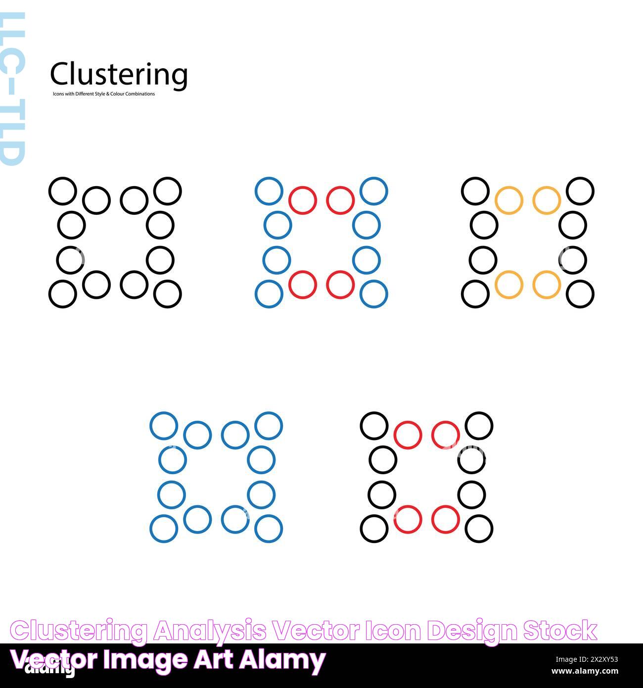 Clustering Analysis Vector Icon Design Stock Vector Image & Art Alamy