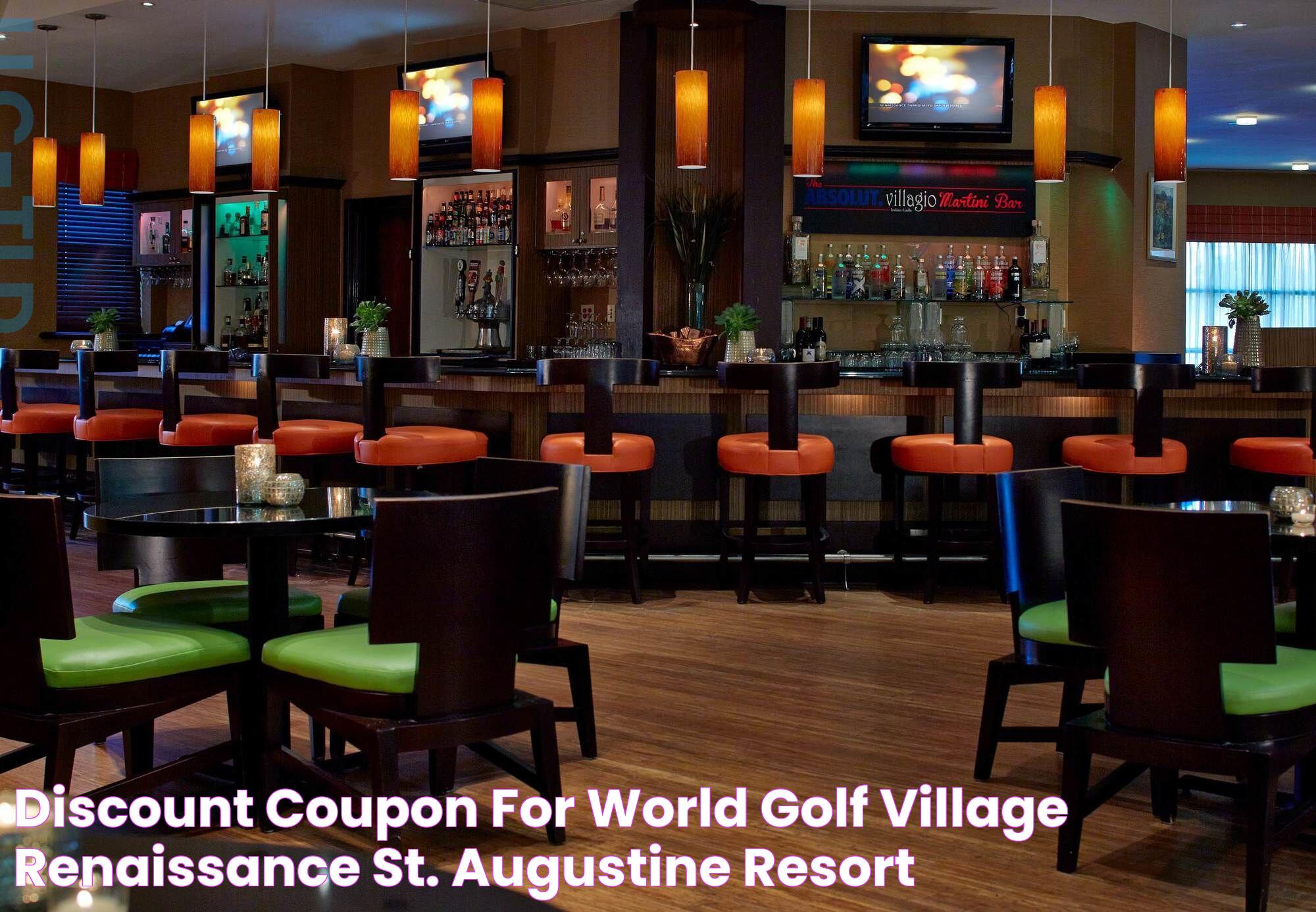 Discount Coupon for World Golf Village Renaissance St. Augustine Resort