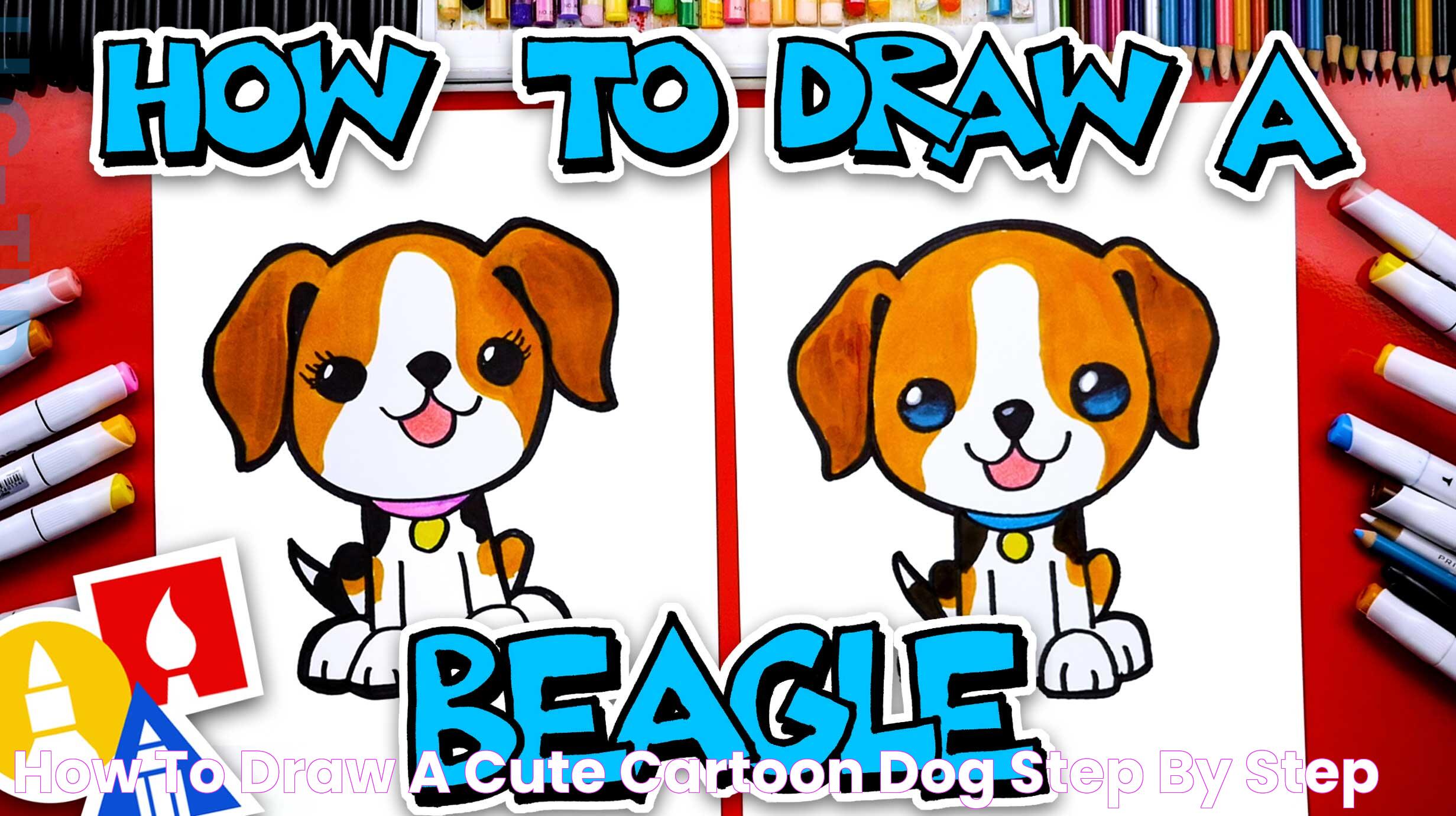 How To Draw A Cute Cartoon Dog Step By Step