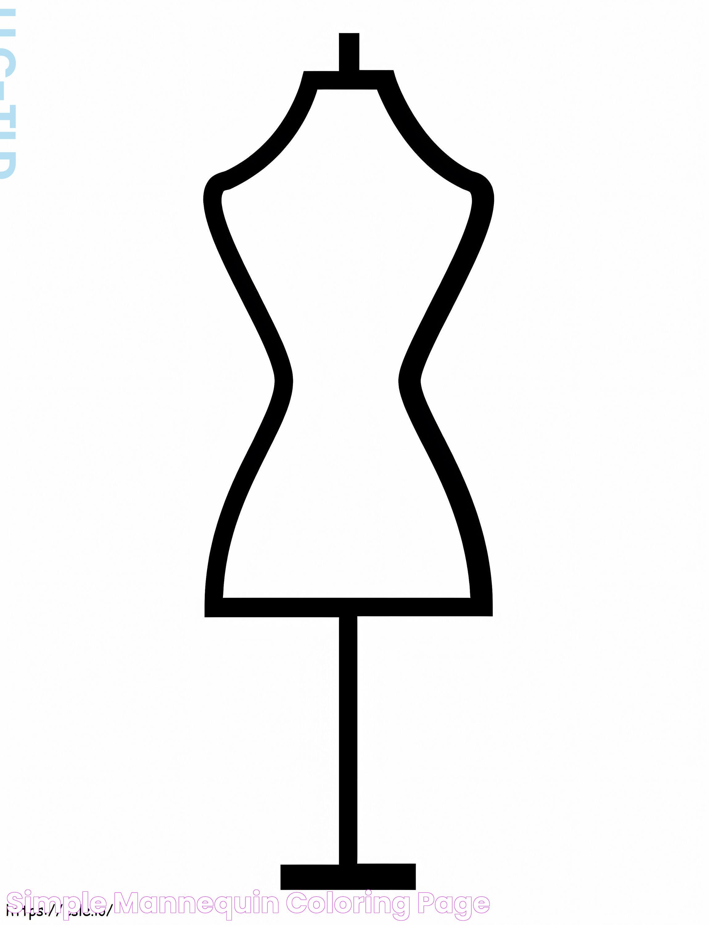 Simple Mannequin coloring page