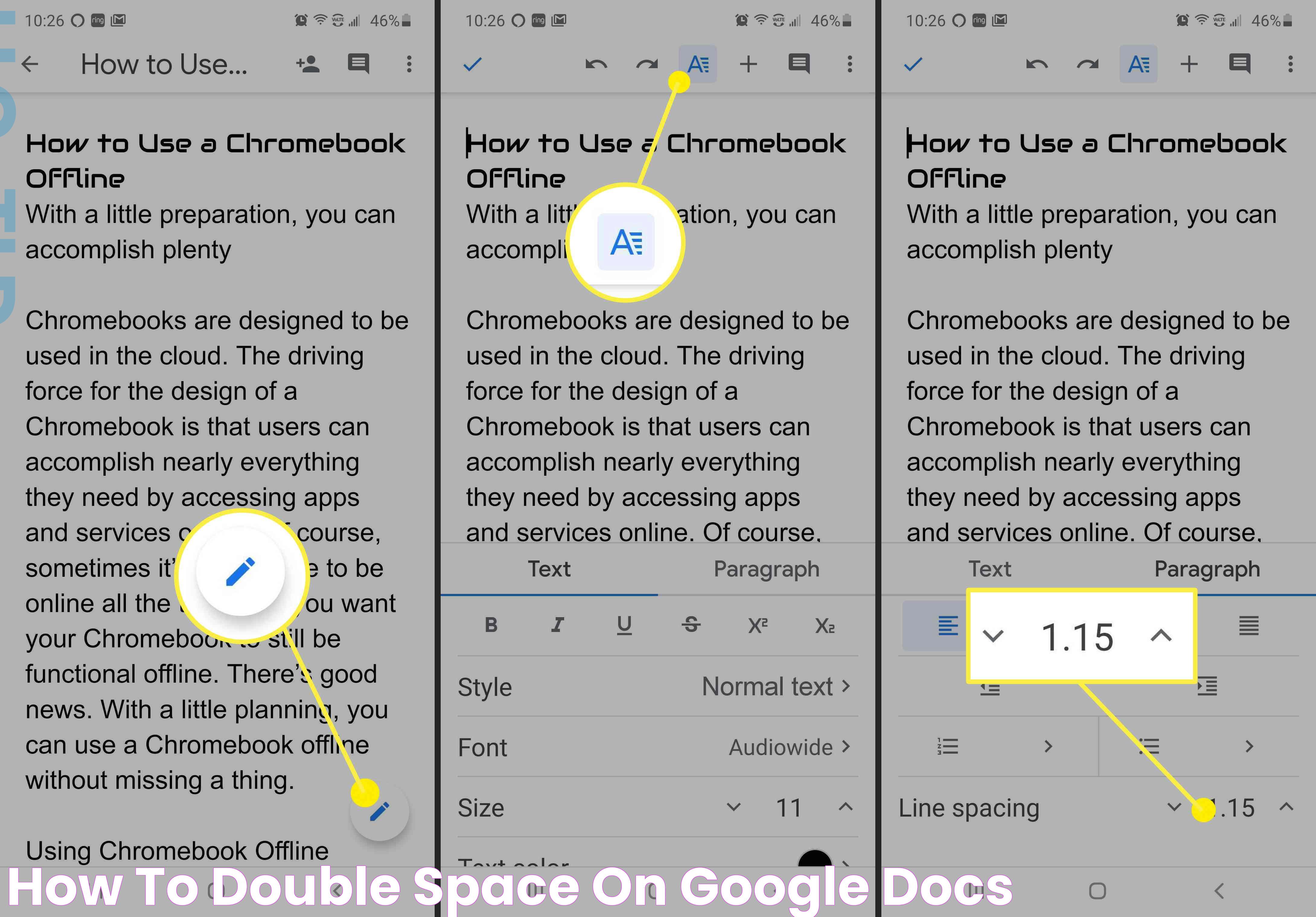 How to Double Space on Google Docs